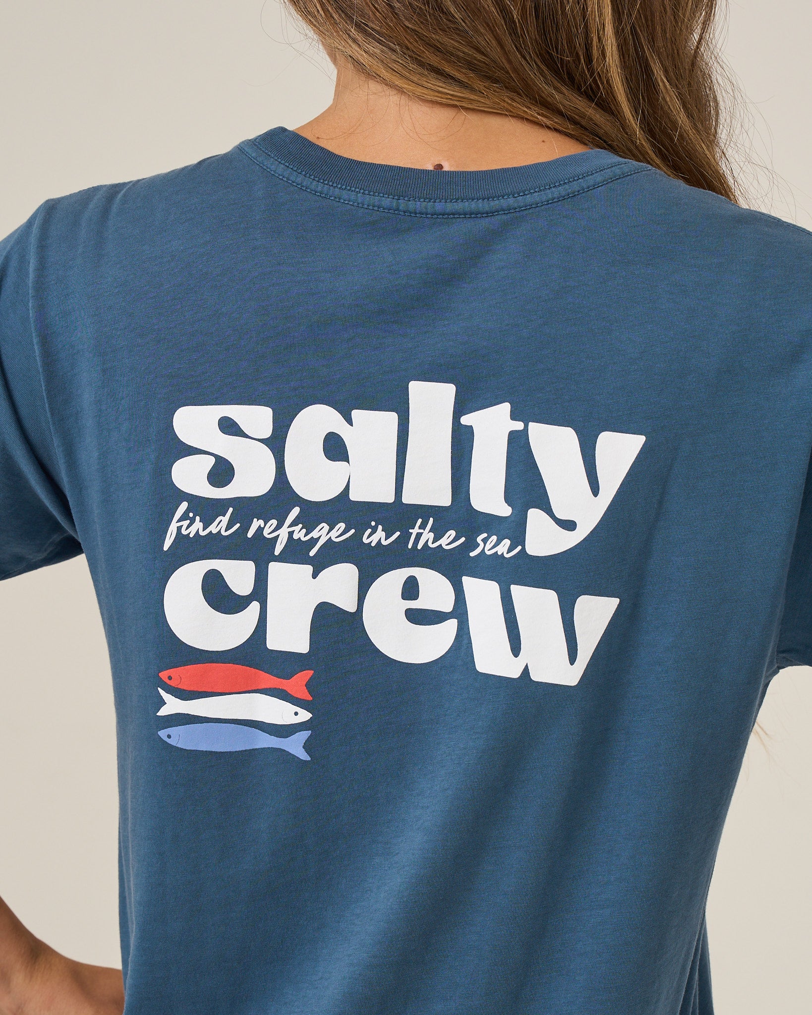 American Catch Boyfriend Tee - Midnight Navy - Image 4
