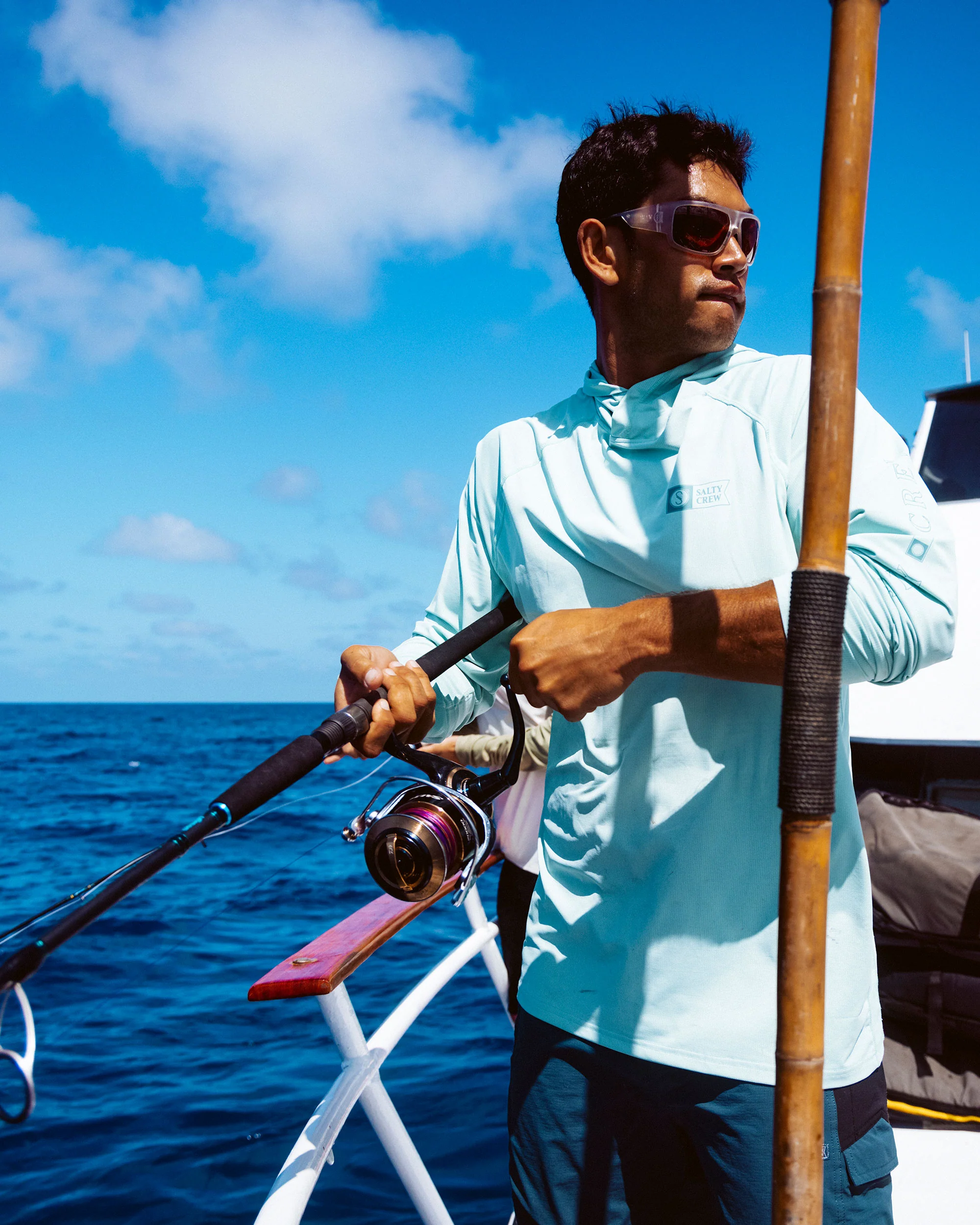 Apex Perforated Sunshirt Hoodie - Marine - Image 3