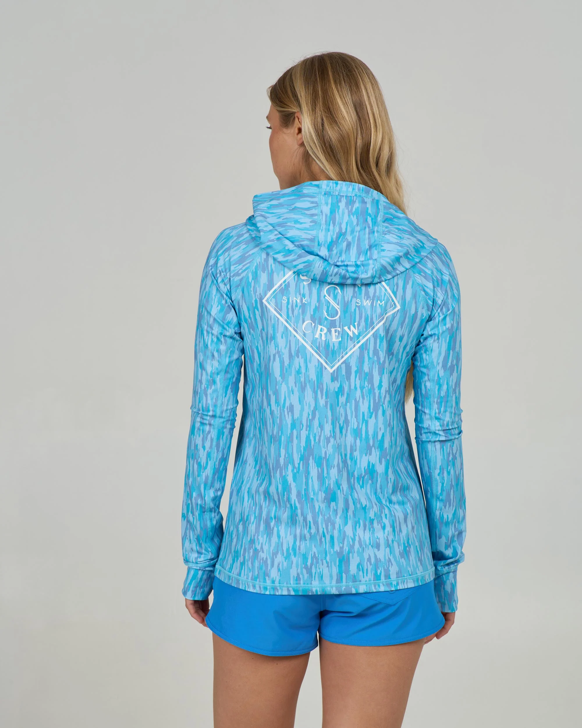 Apex Perforated Sunshirt - Pool Blue - Image 2