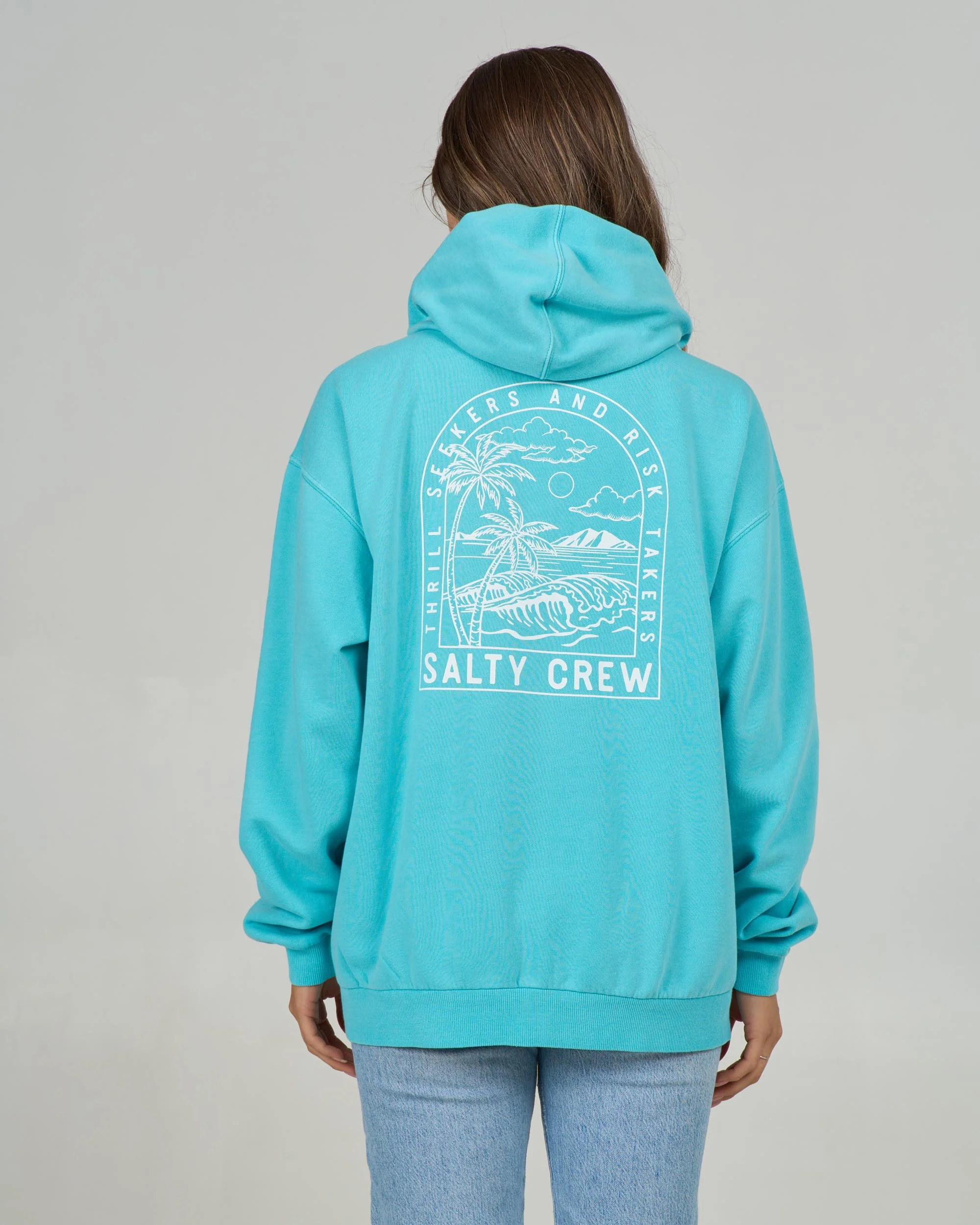 Archway Zip Hoody - Turquoise - Image 2