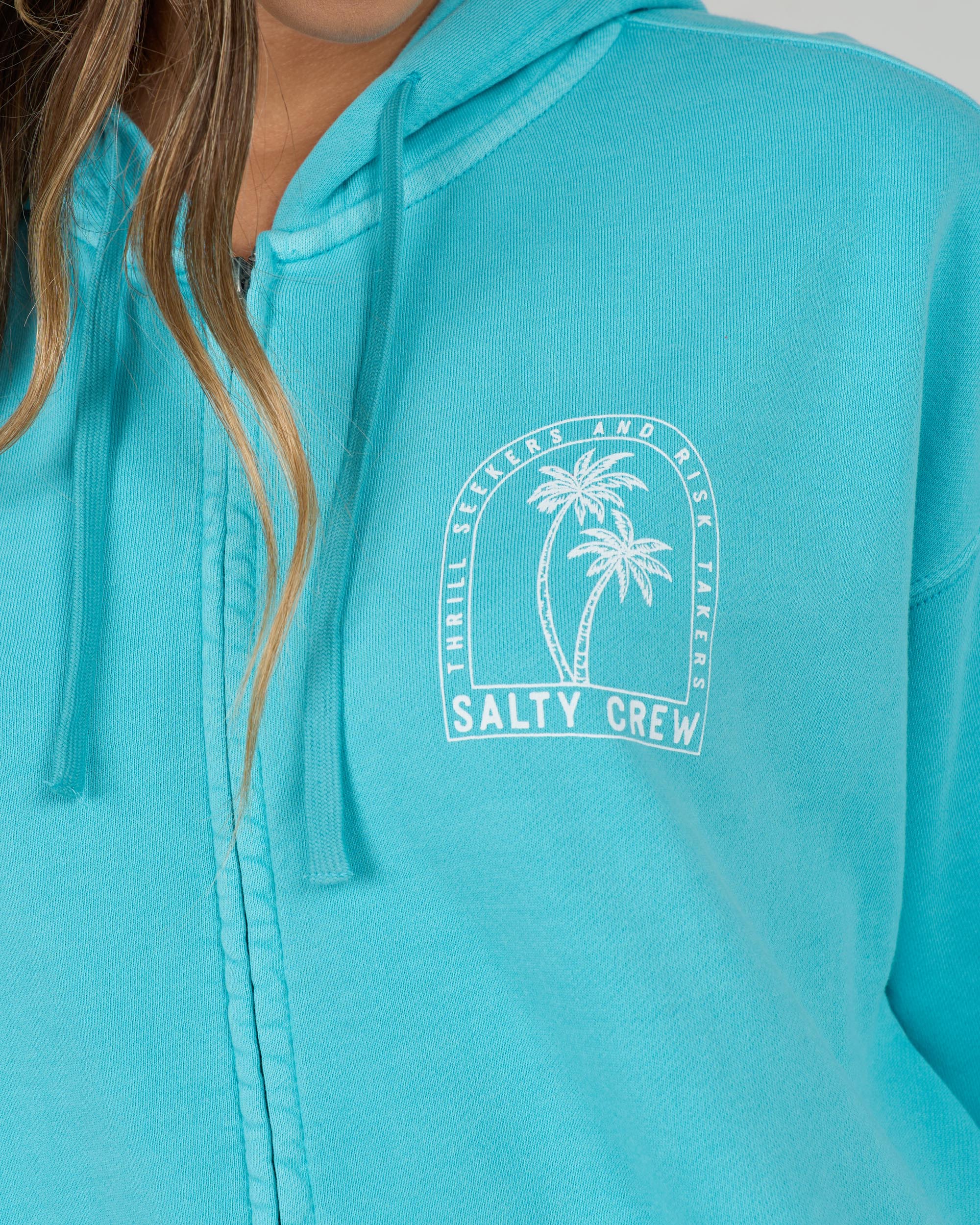 Archway Zip Hoody - Turquoise - Image 3