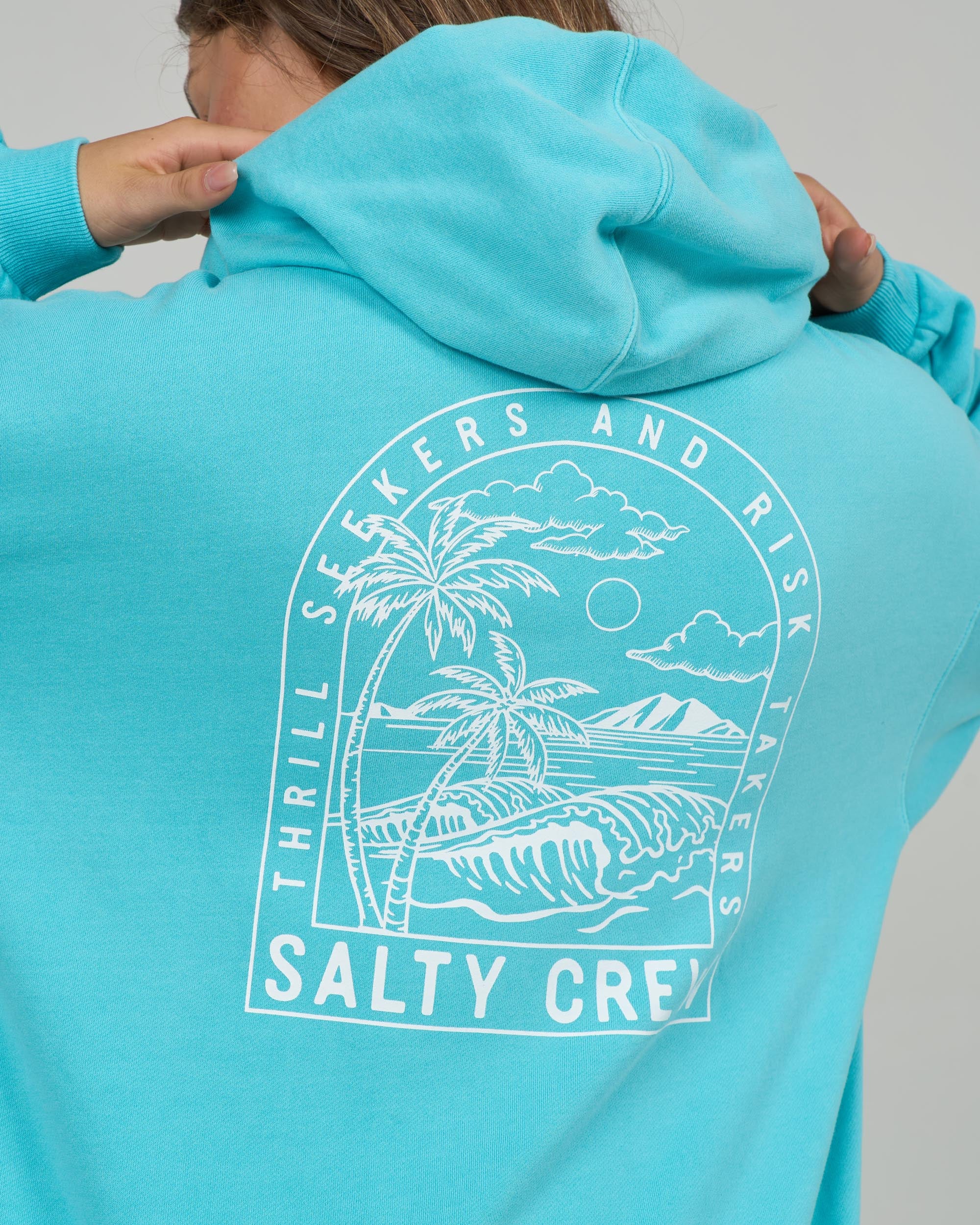 Archway Zip Hoody - Turquoise - Image 4