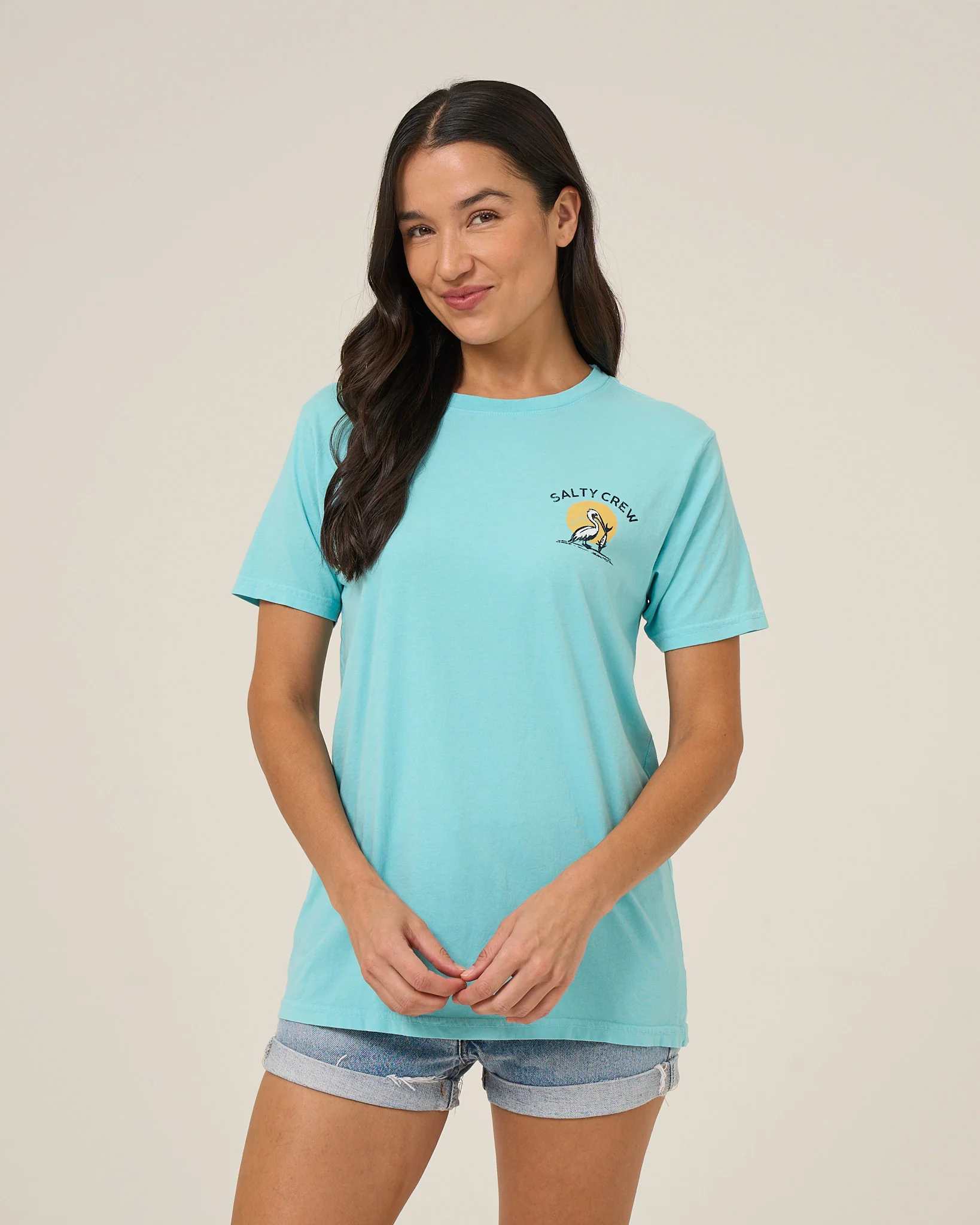 Beach Hut Boyfriend Tee - Aquamarine - Image 2