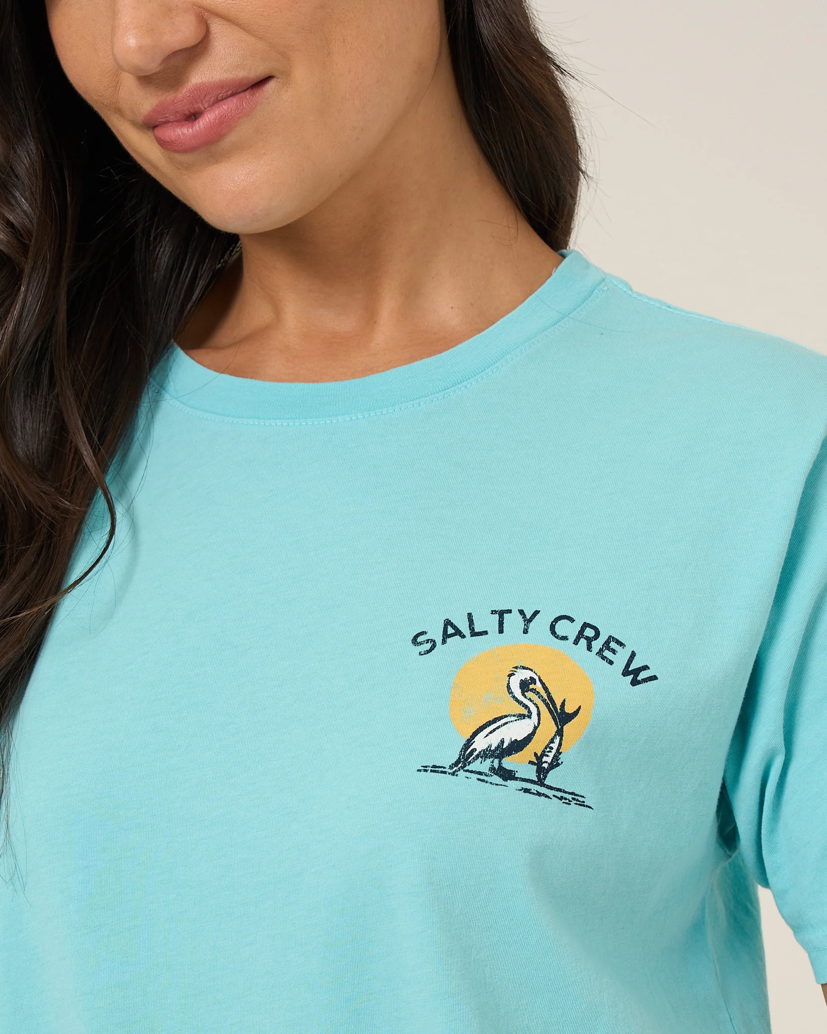 Beach Hut Boyfriend Tee - Aquamarine - Image 3