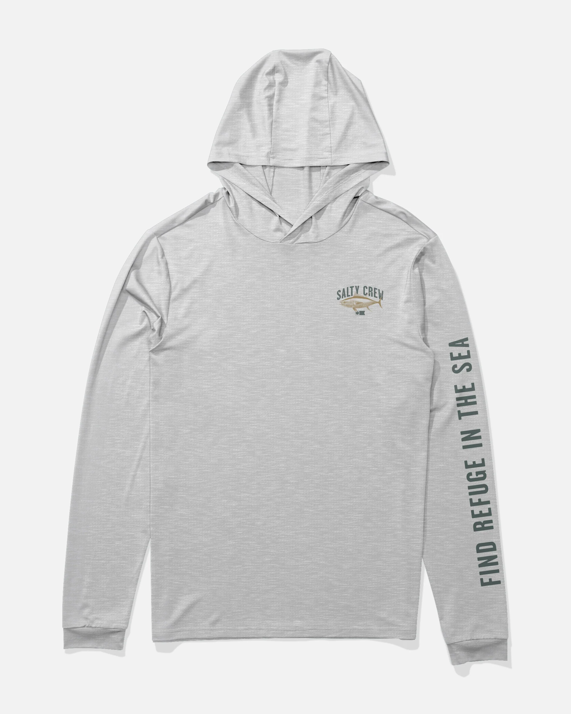 Bitmap Hood Sunshirt - Grey Heather - Image 2