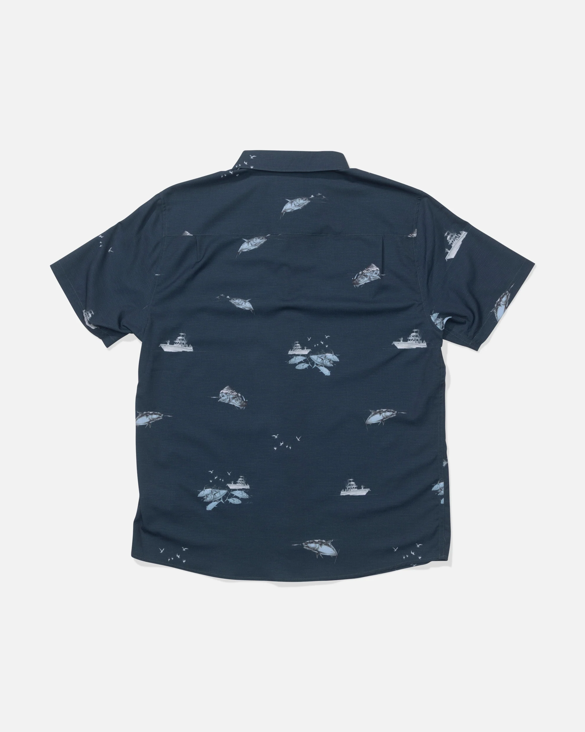 Breezer Perforated Button Up - Midnight Navy - Image 2