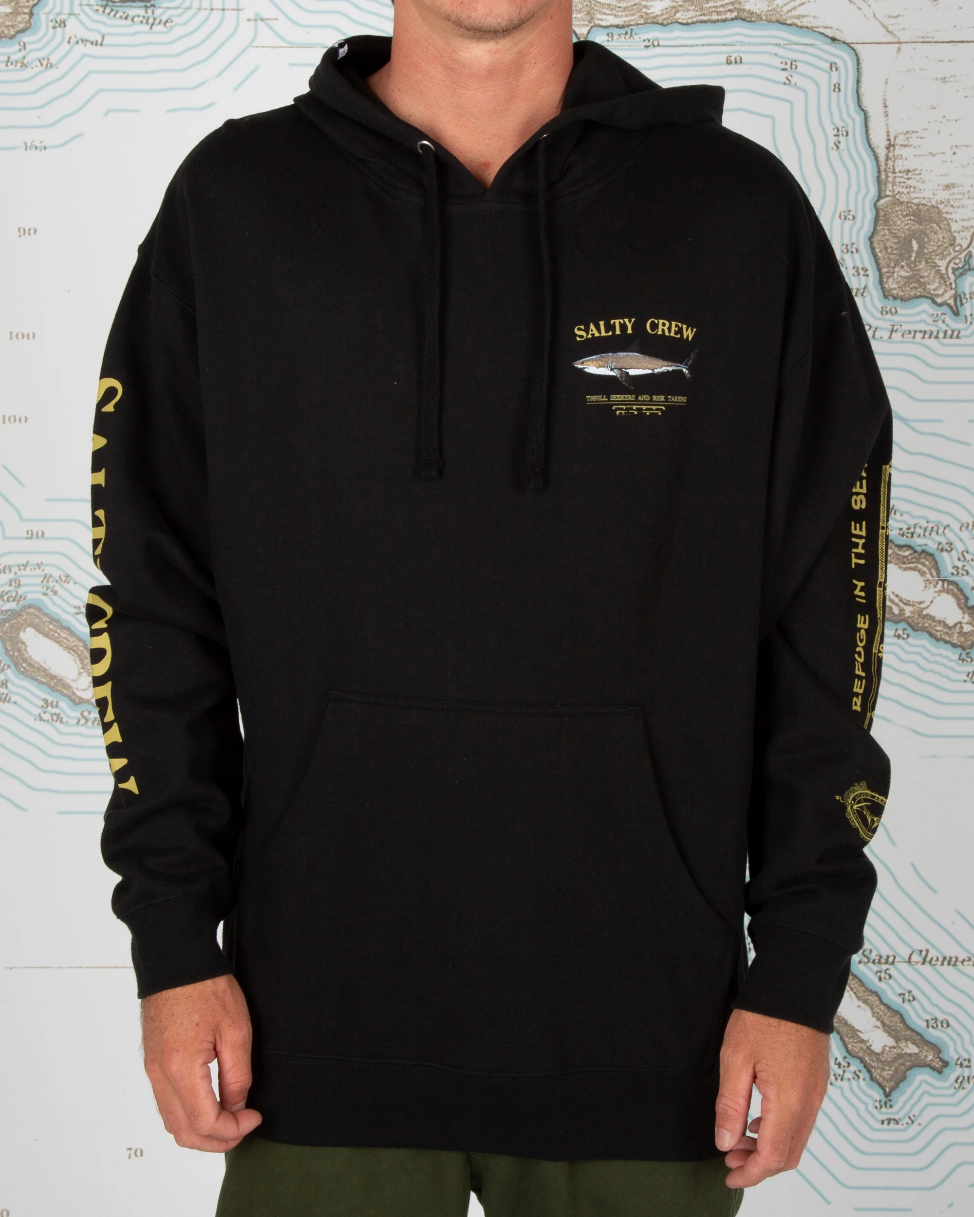 Bruce Fleece Hoodie - Black - Image 2