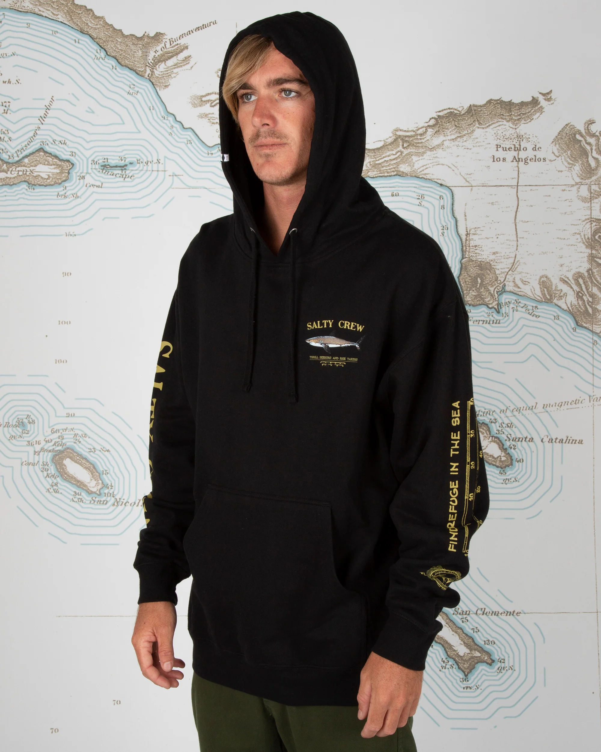 Bruce Fleece Hoodie - Black - Image 3