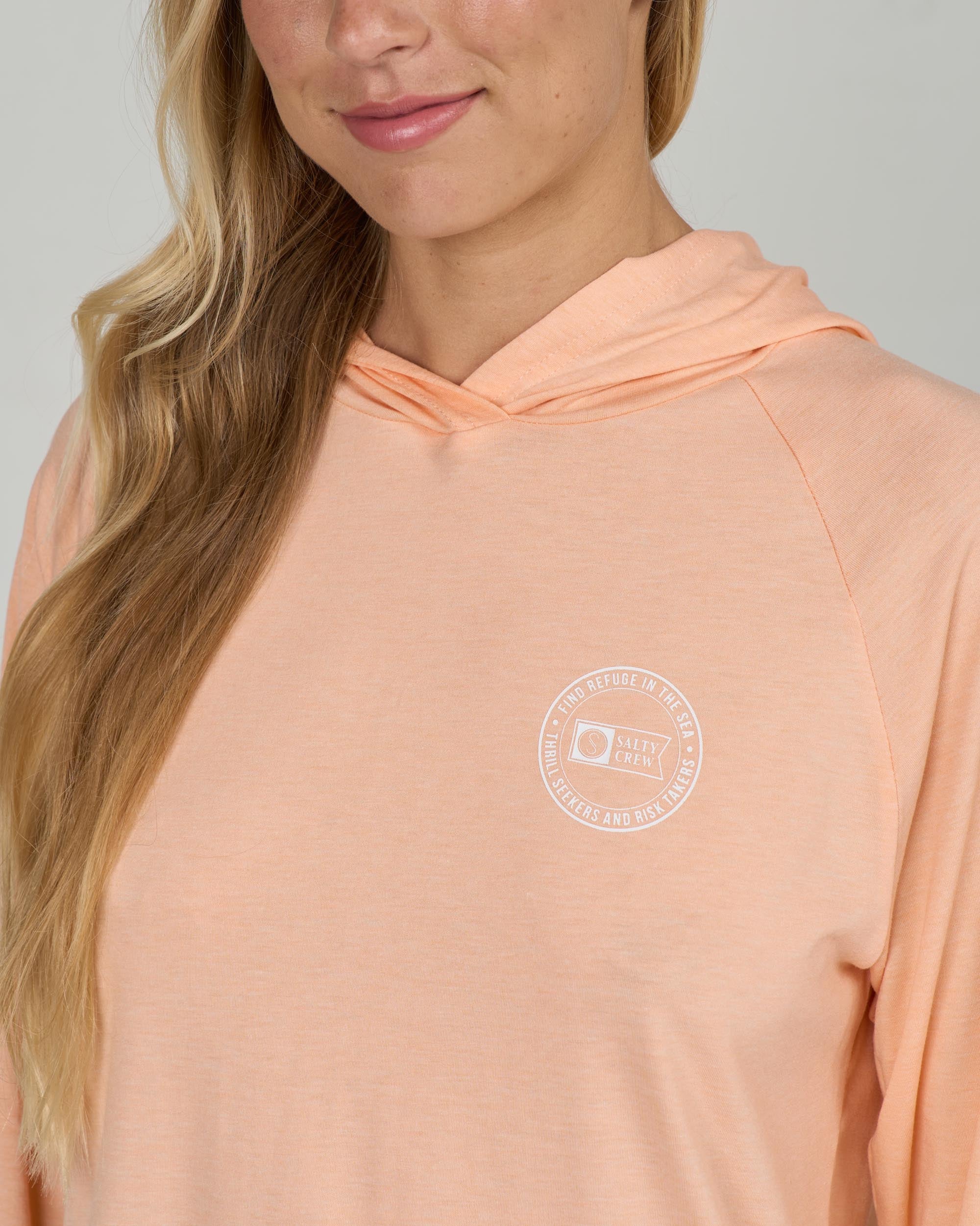Circled Tech Hoody - Apricot - Image 3