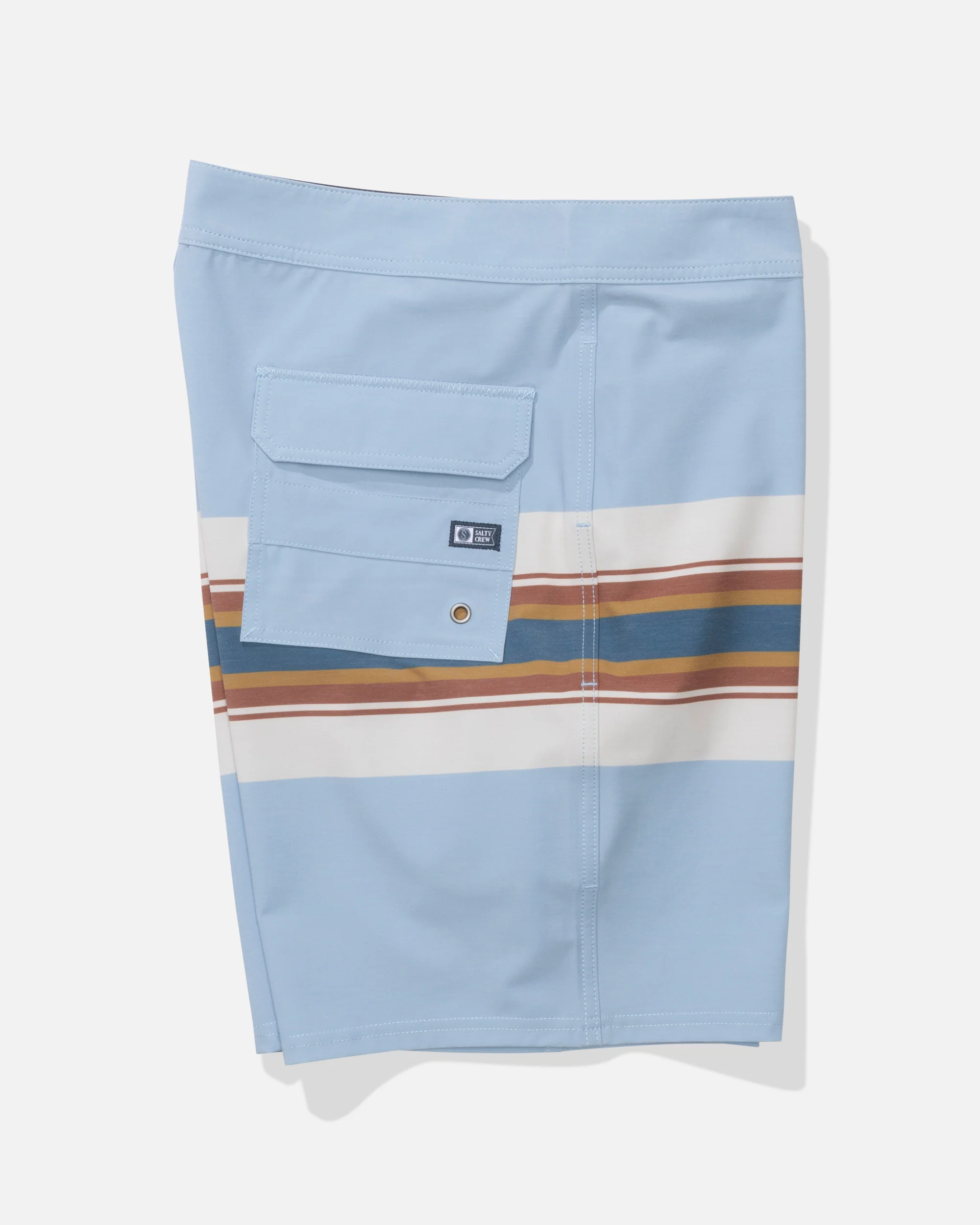 Crew 19" Stripe Boardshort - Coast Blue - Image 4