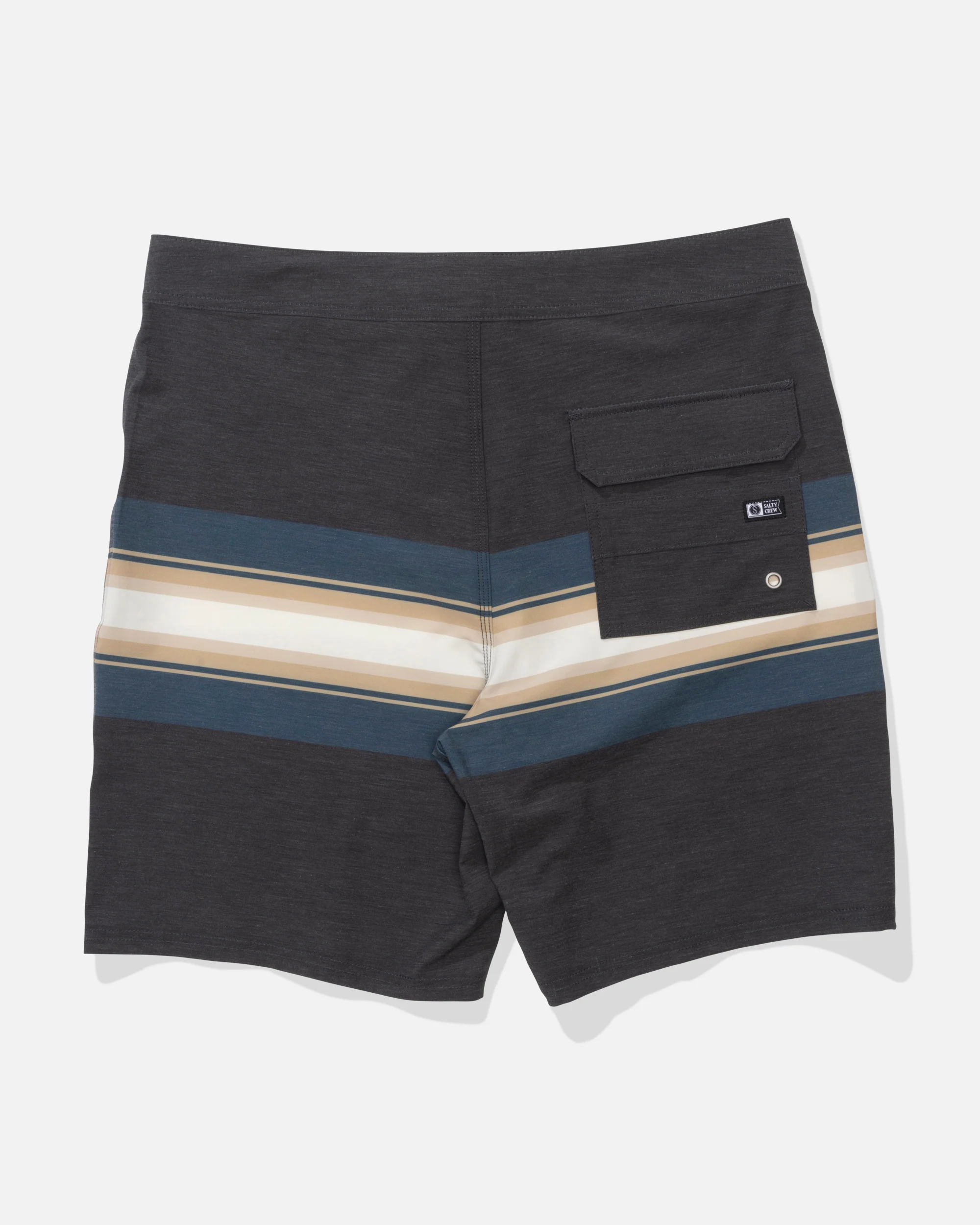 Crew 19" Stripe Boardshort - Pirate Black - Image 2