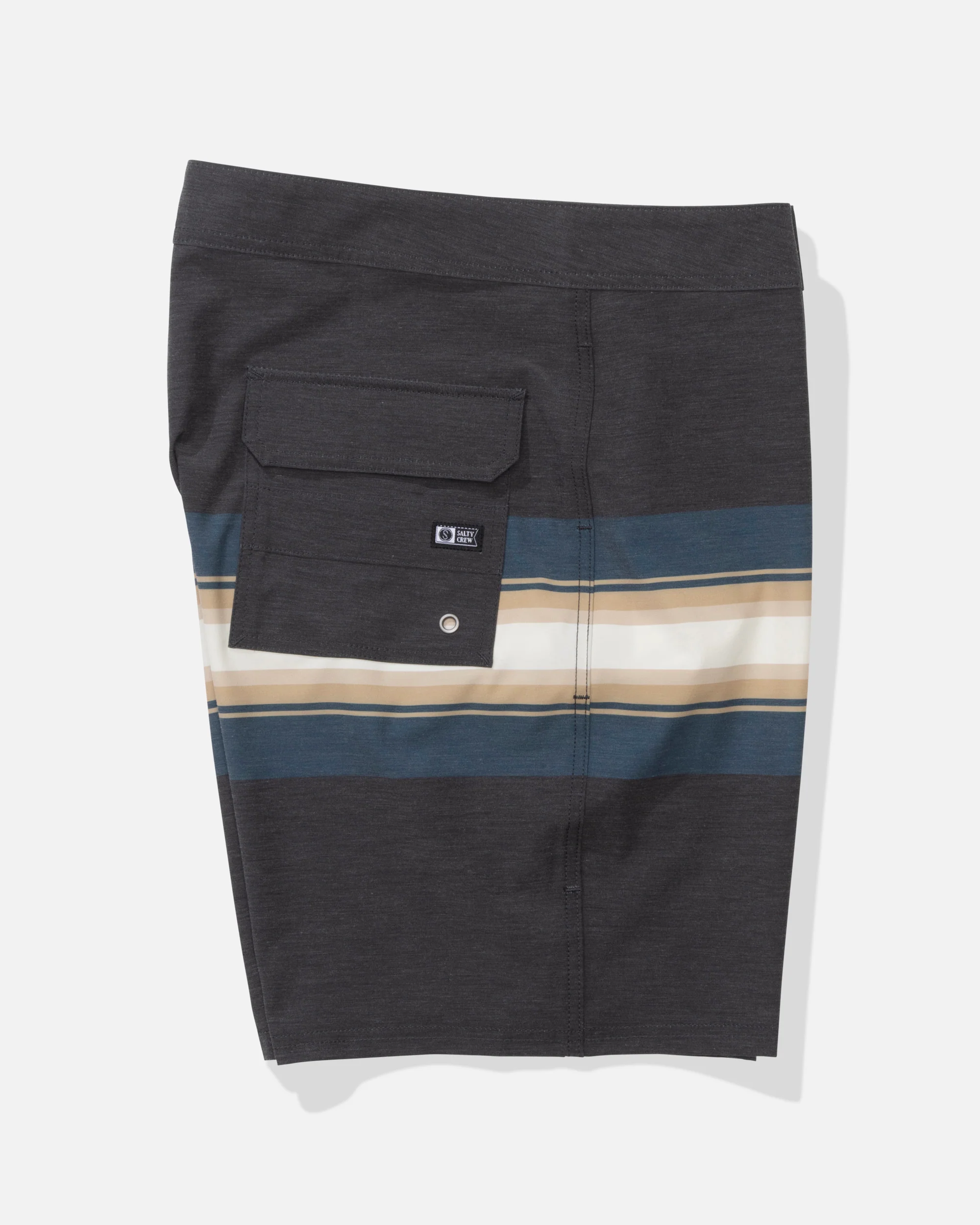 Crew 19" Stripe Boardshort - Pirate Black - Image 4