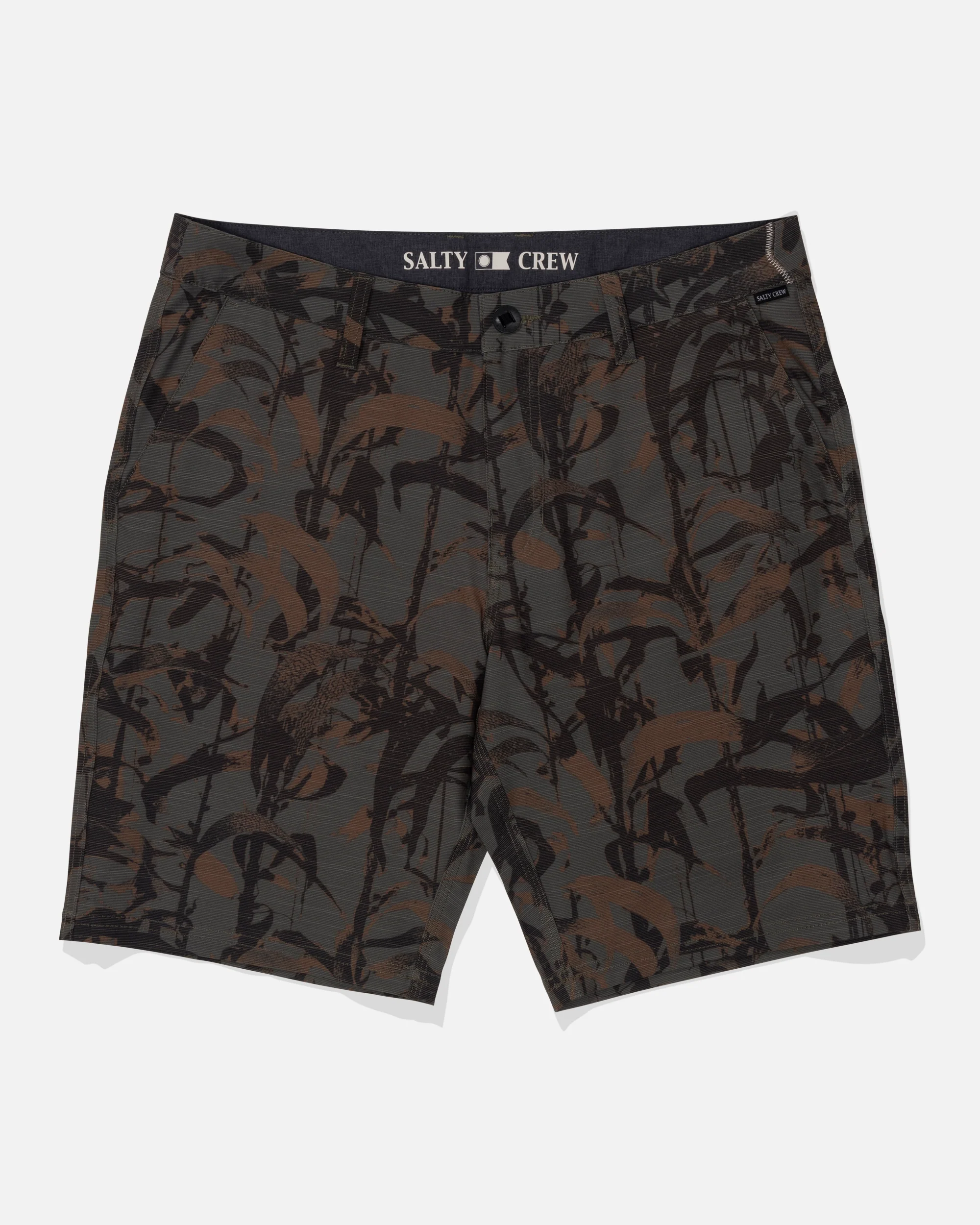 Drifter 19" Slub Hybrid Short - Dark Kelp Camo