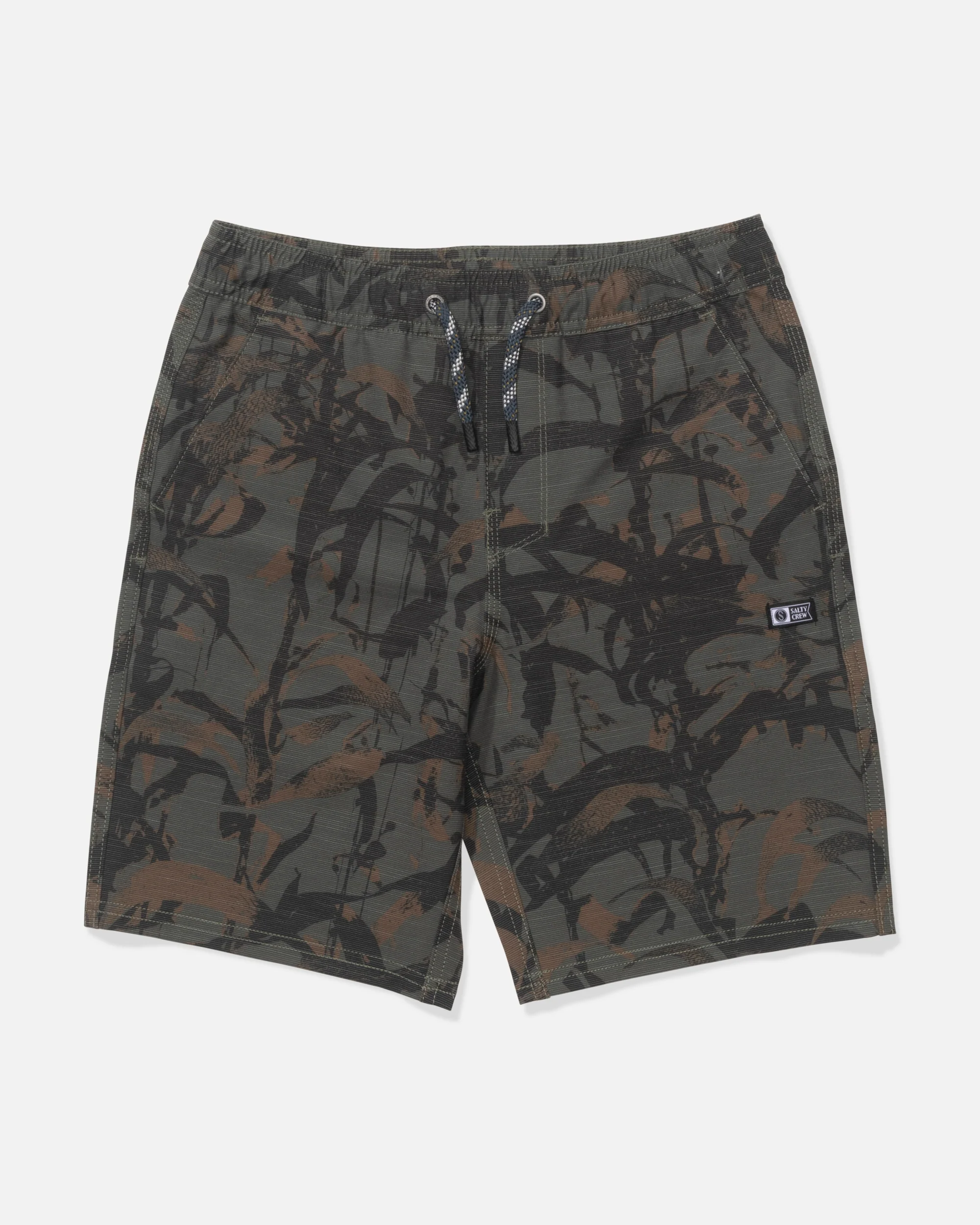 Drifter 16" Boys Elastic Hybrid - Dark Kelp Camo