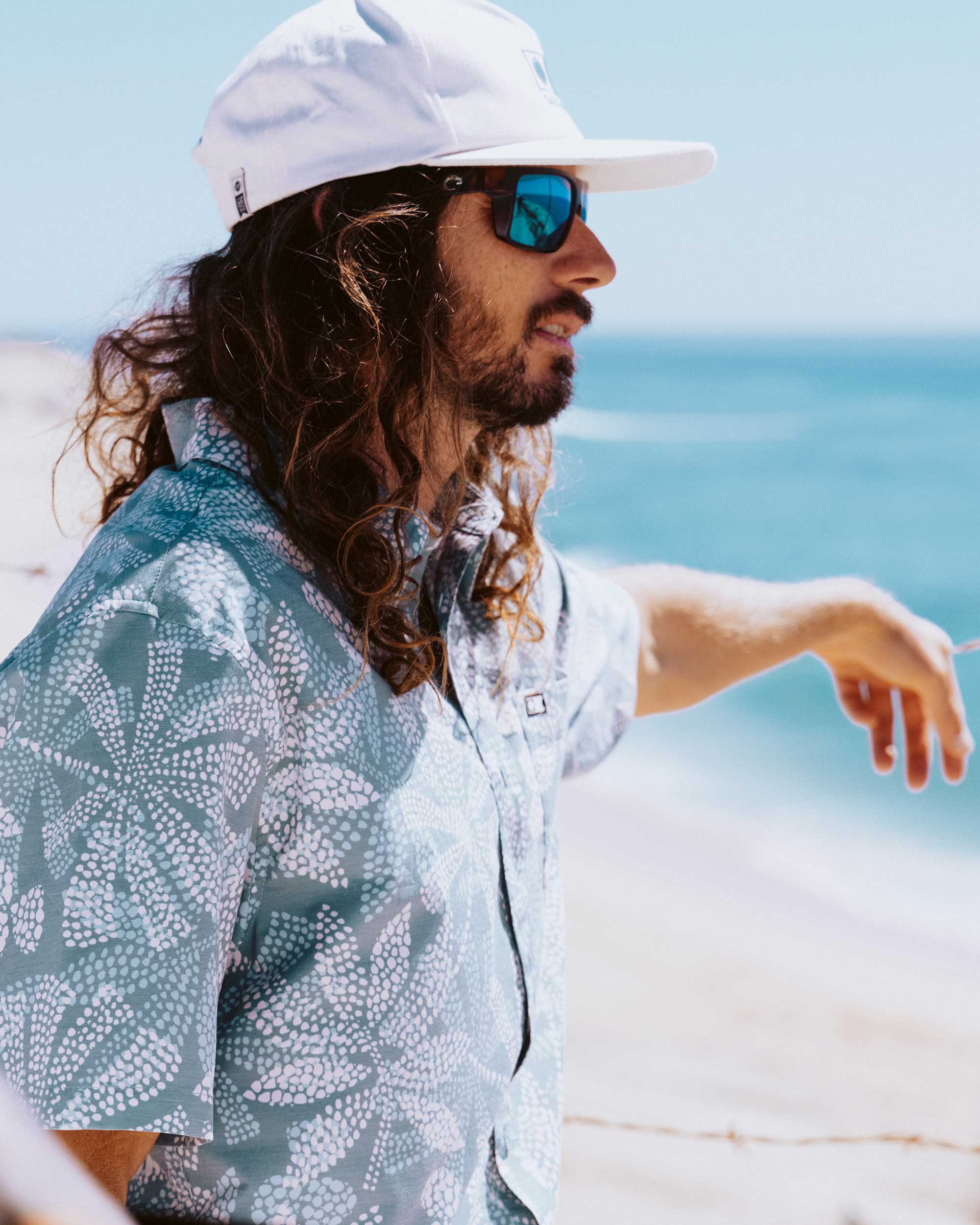Drifter UV Button Up - Atlantic Green - Image 4
