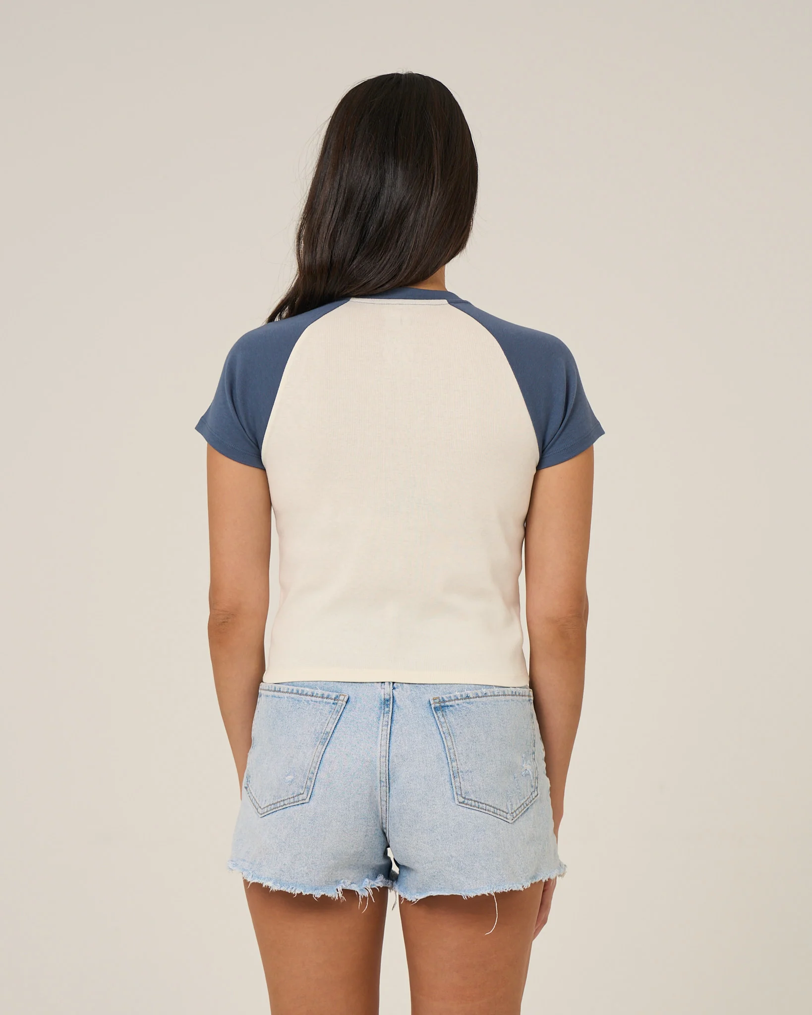 Drive To The Sea Raglan Tee - Indigo - Image 2