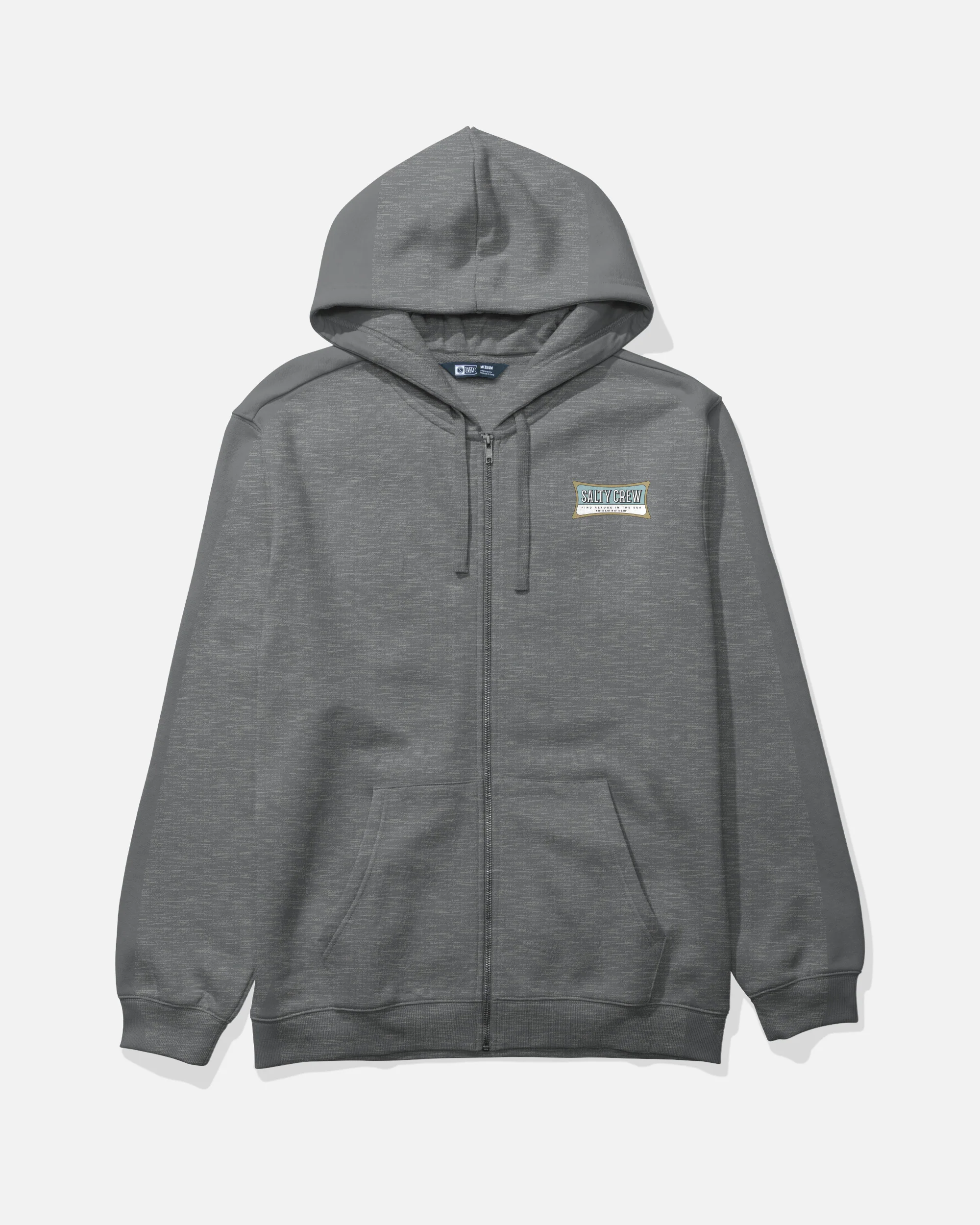 Essential Zip Fleece Hoodie - Gunmetal Heather - Image 2