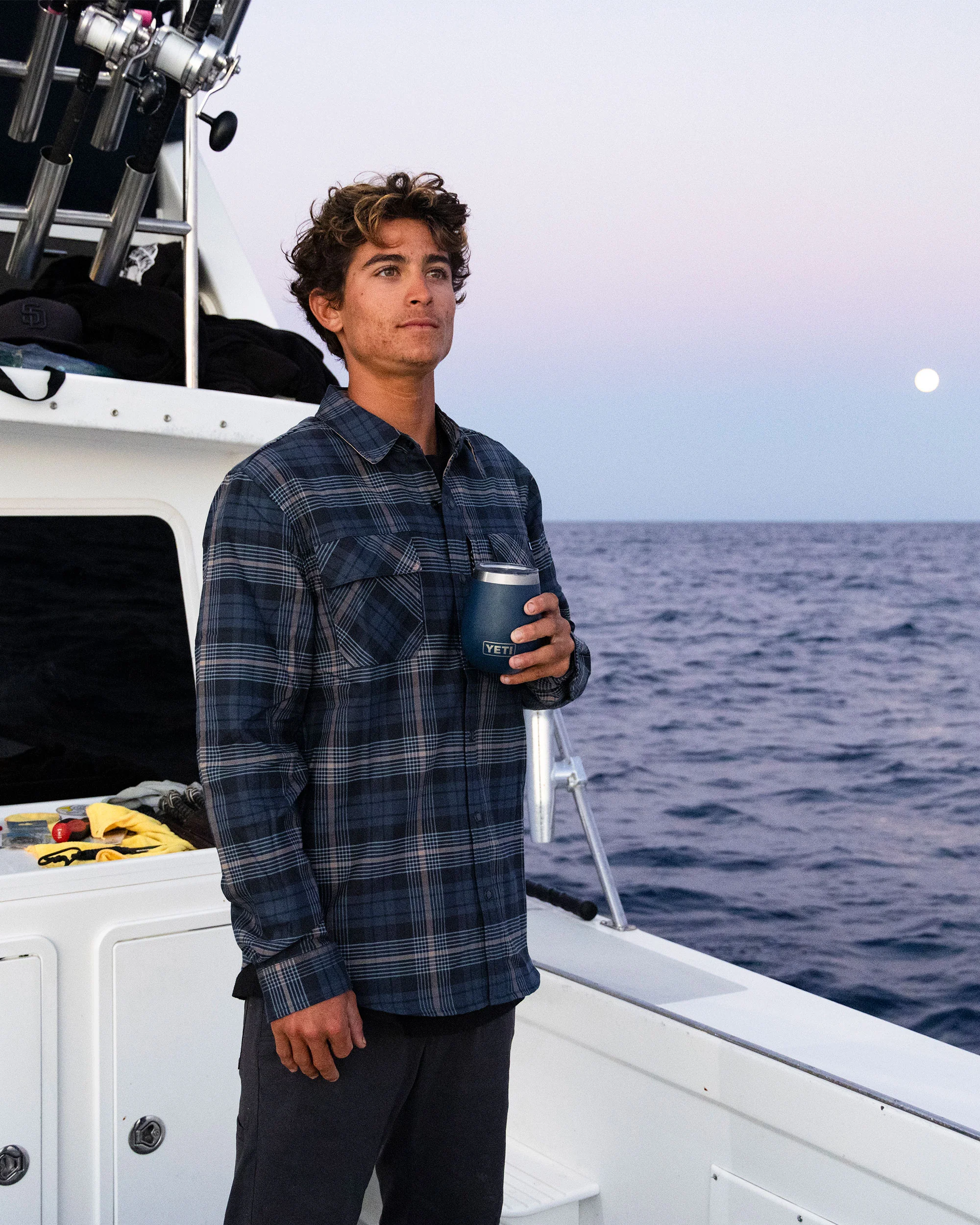Fathom Tech Flannel - Navy Khaki - Image 3