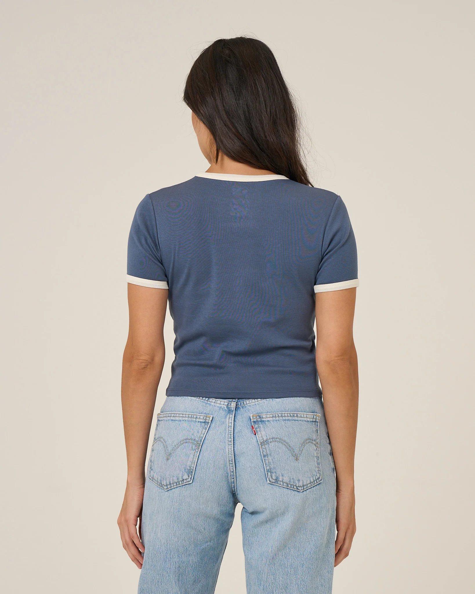 Fishing Club Ringer Tee - Indigo - Image 2