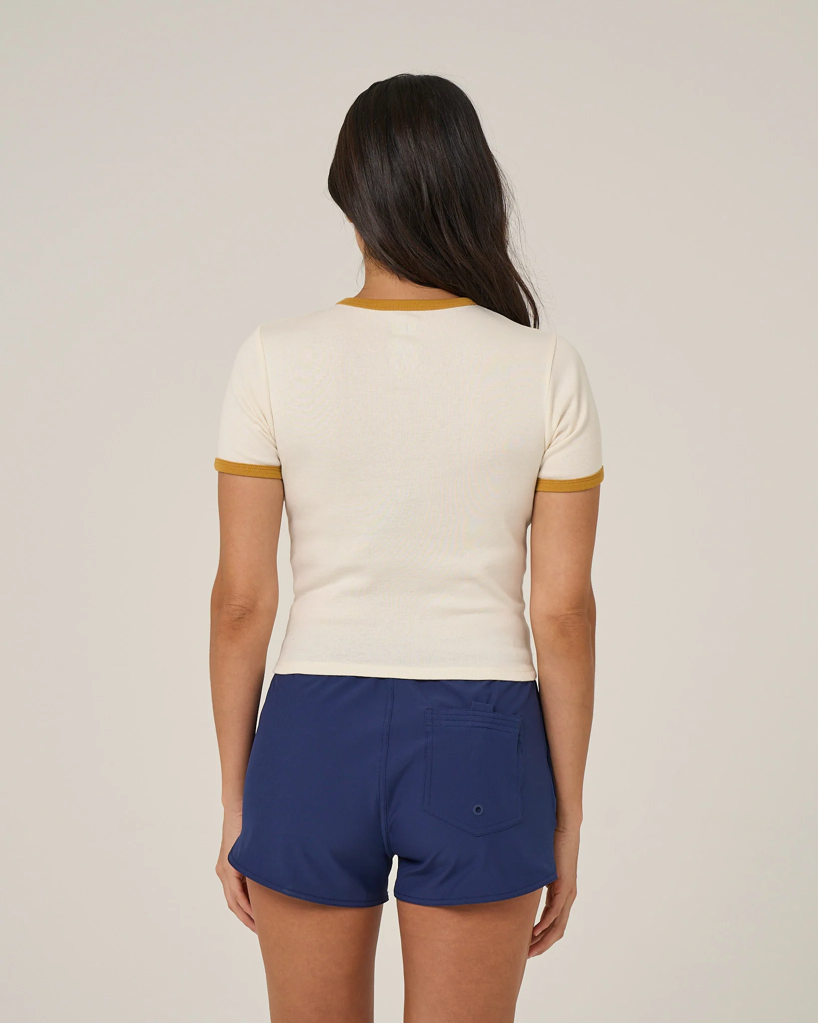 Fishing Club Ringer Tee - Off White - Image 2