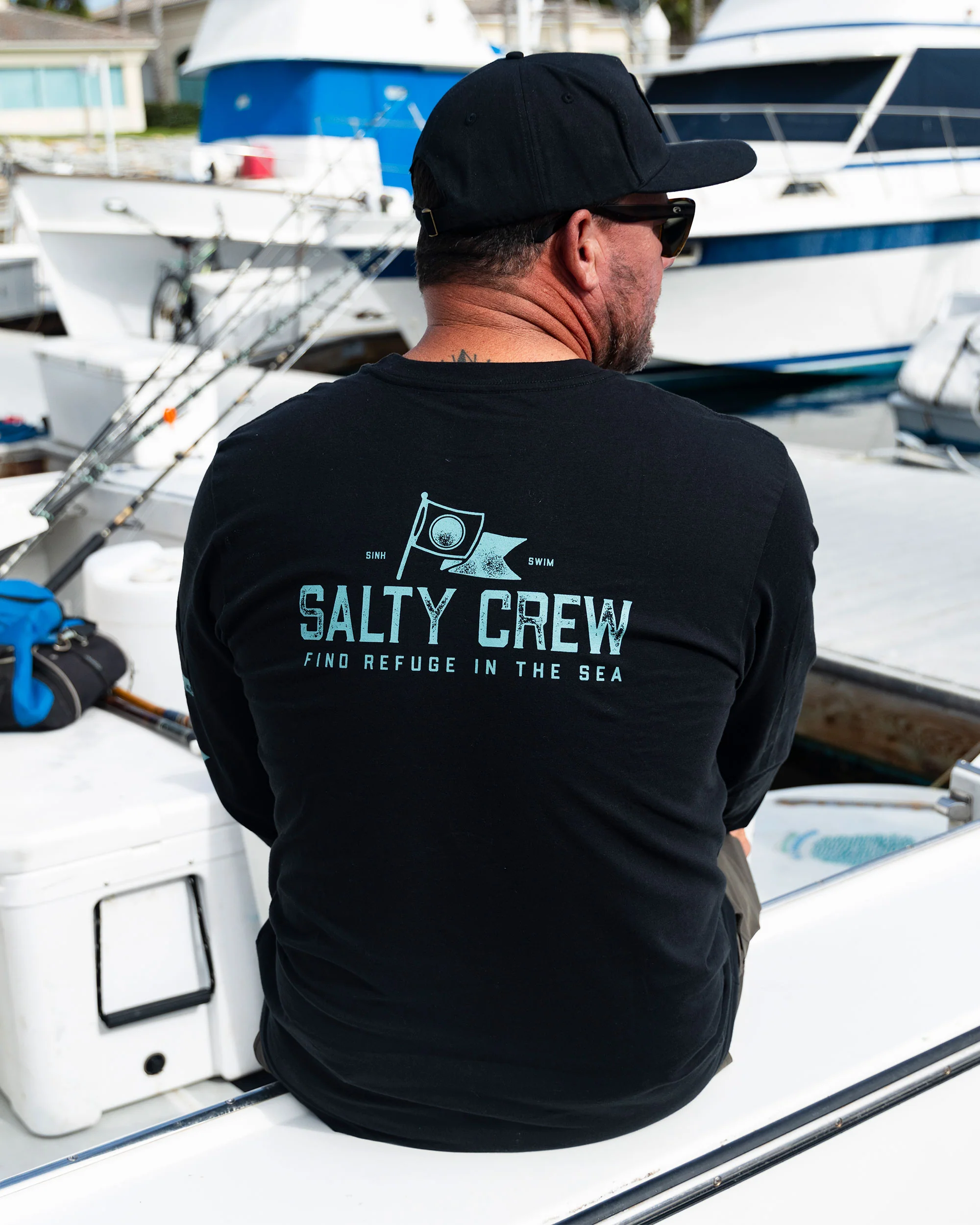 Flag Day Long Sleeve Tee - Black - Image 3