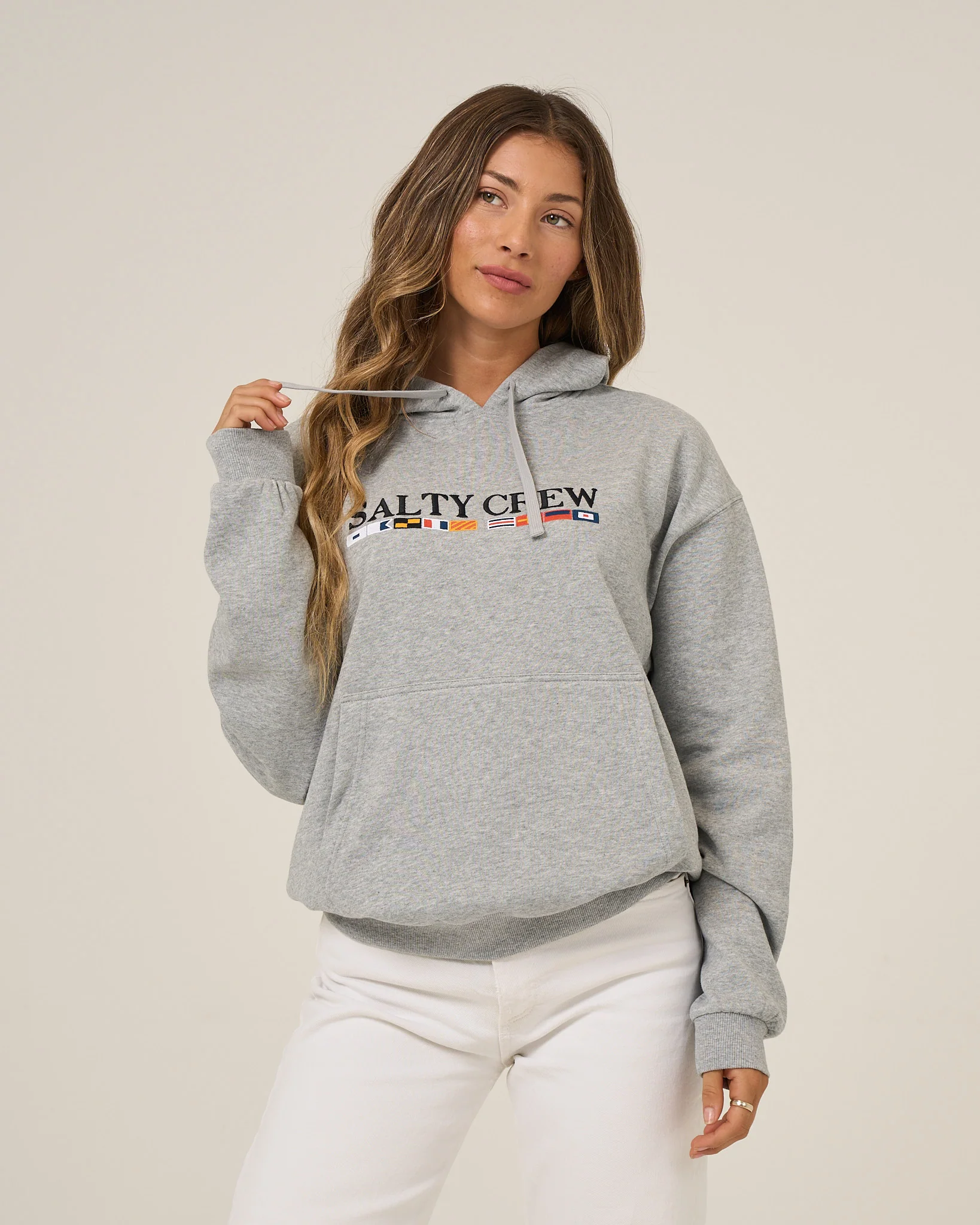 Flag Hoodie - Athletic Heather