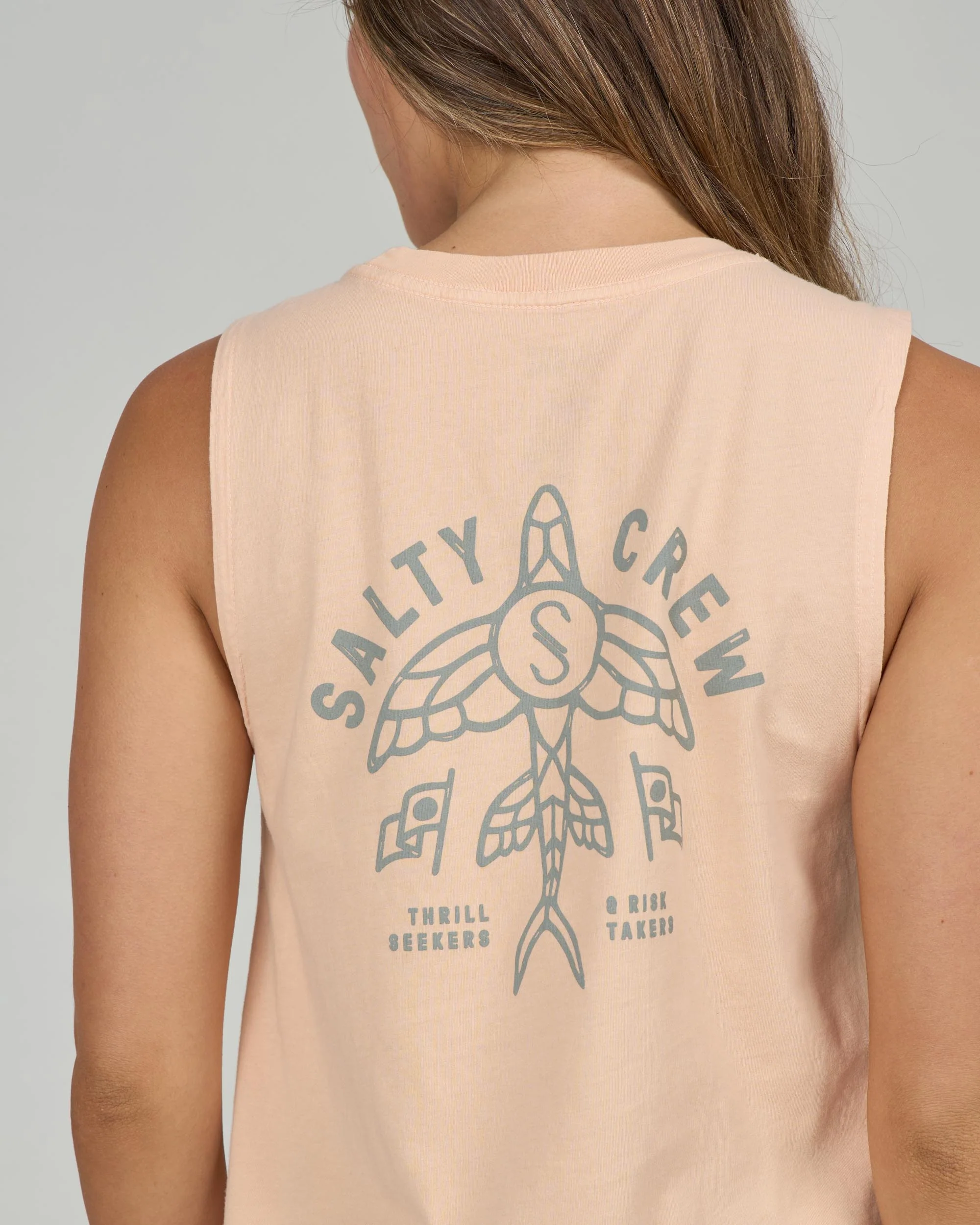 Flying High Muscle Tank - Apricot - Image 3