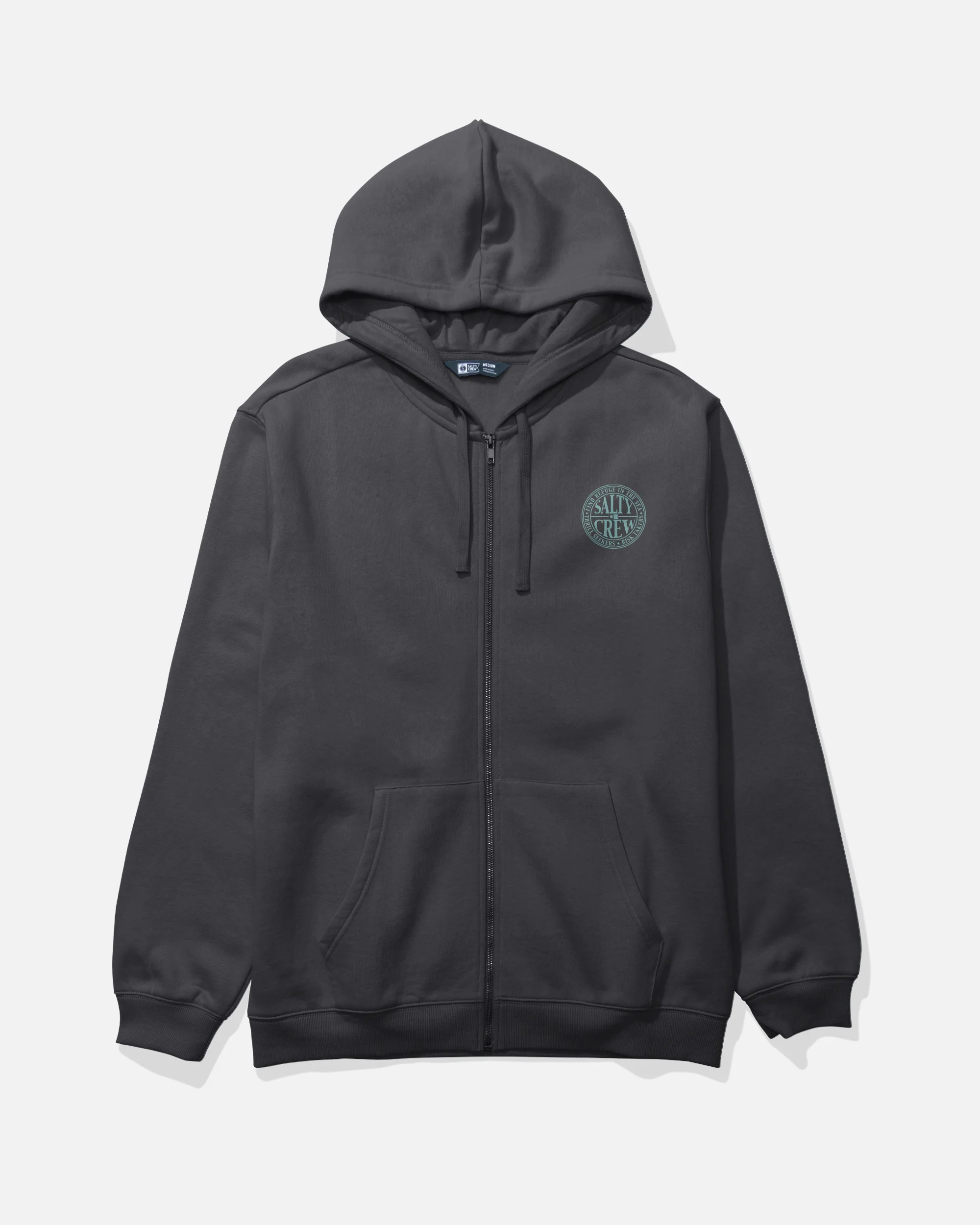 Global Zip Fleece Hoodie - Black - Image 2