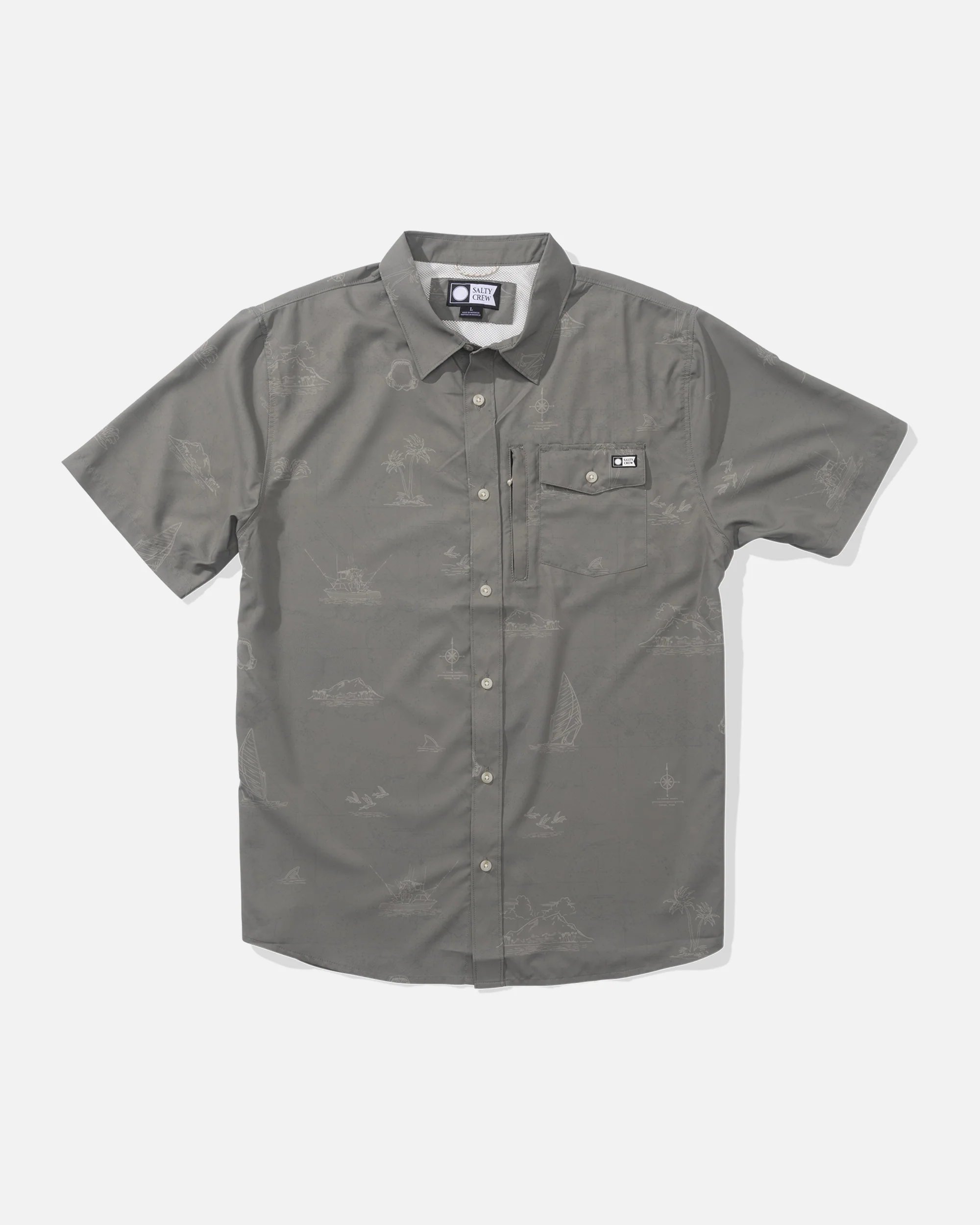 Helmsman UV Button Up - Olive