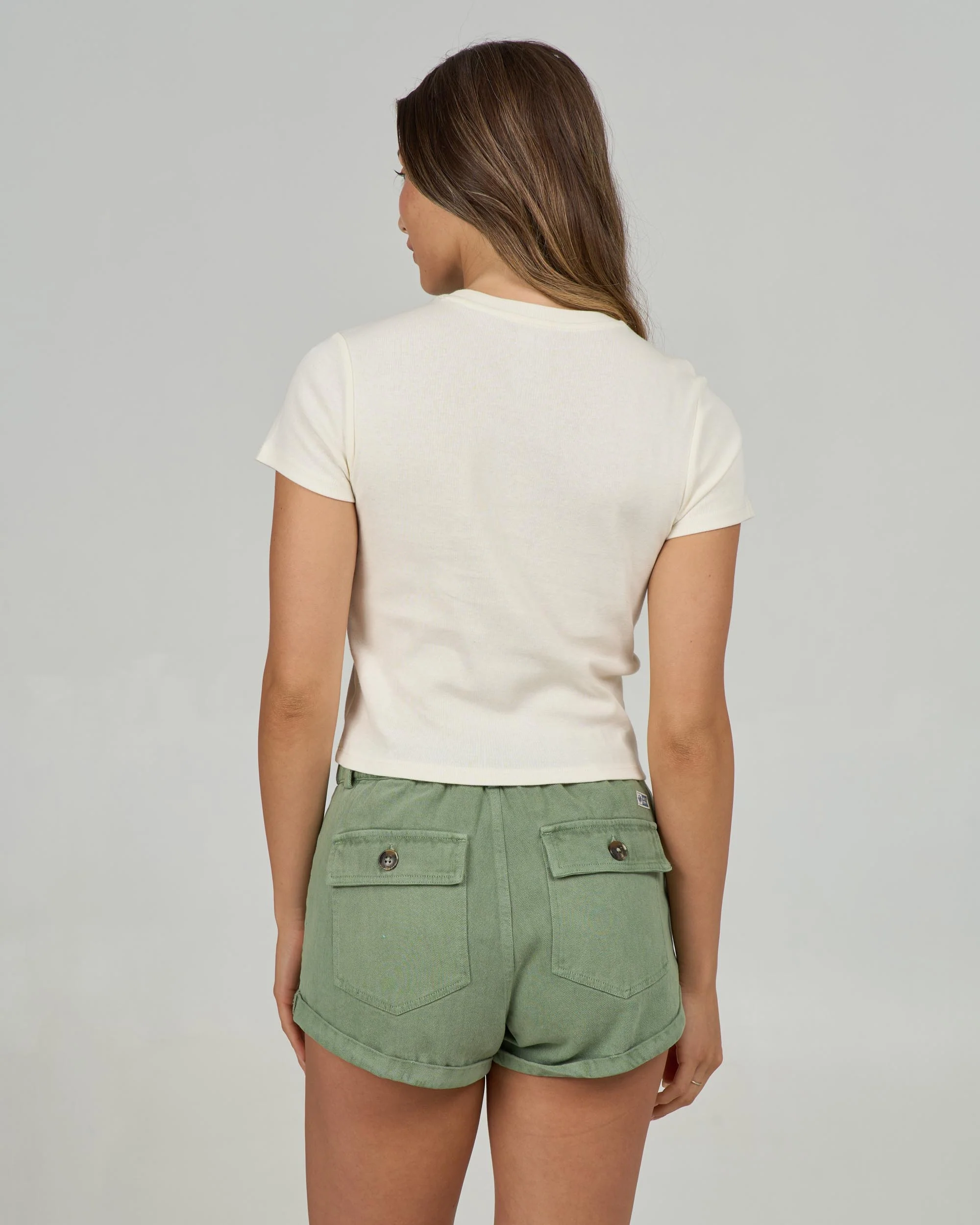 Keyhole Baby Tee - Off White - Image 2