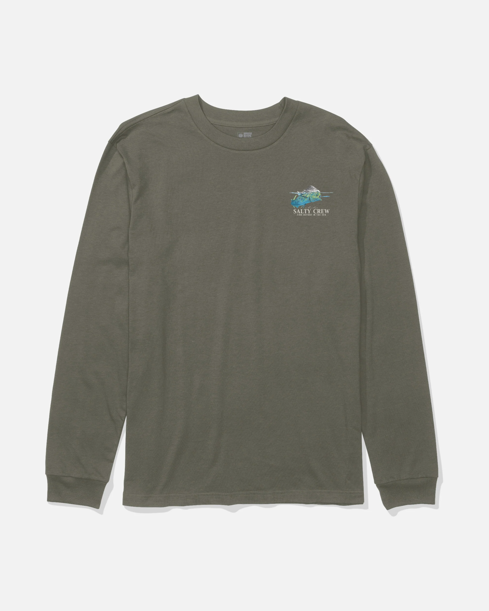 Mahi Surface Long Sleeve Tee - Dusty Olive - Image 2