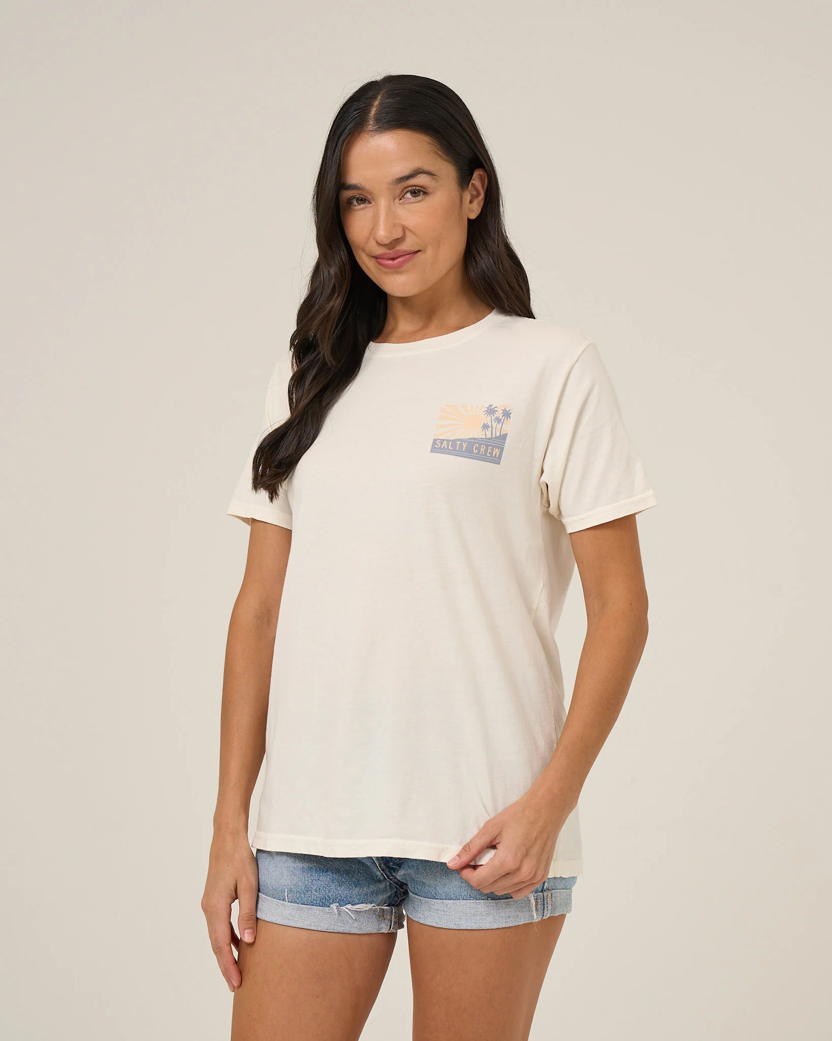 Rise And Smile Boyfriend Tee - Off White - Image 2