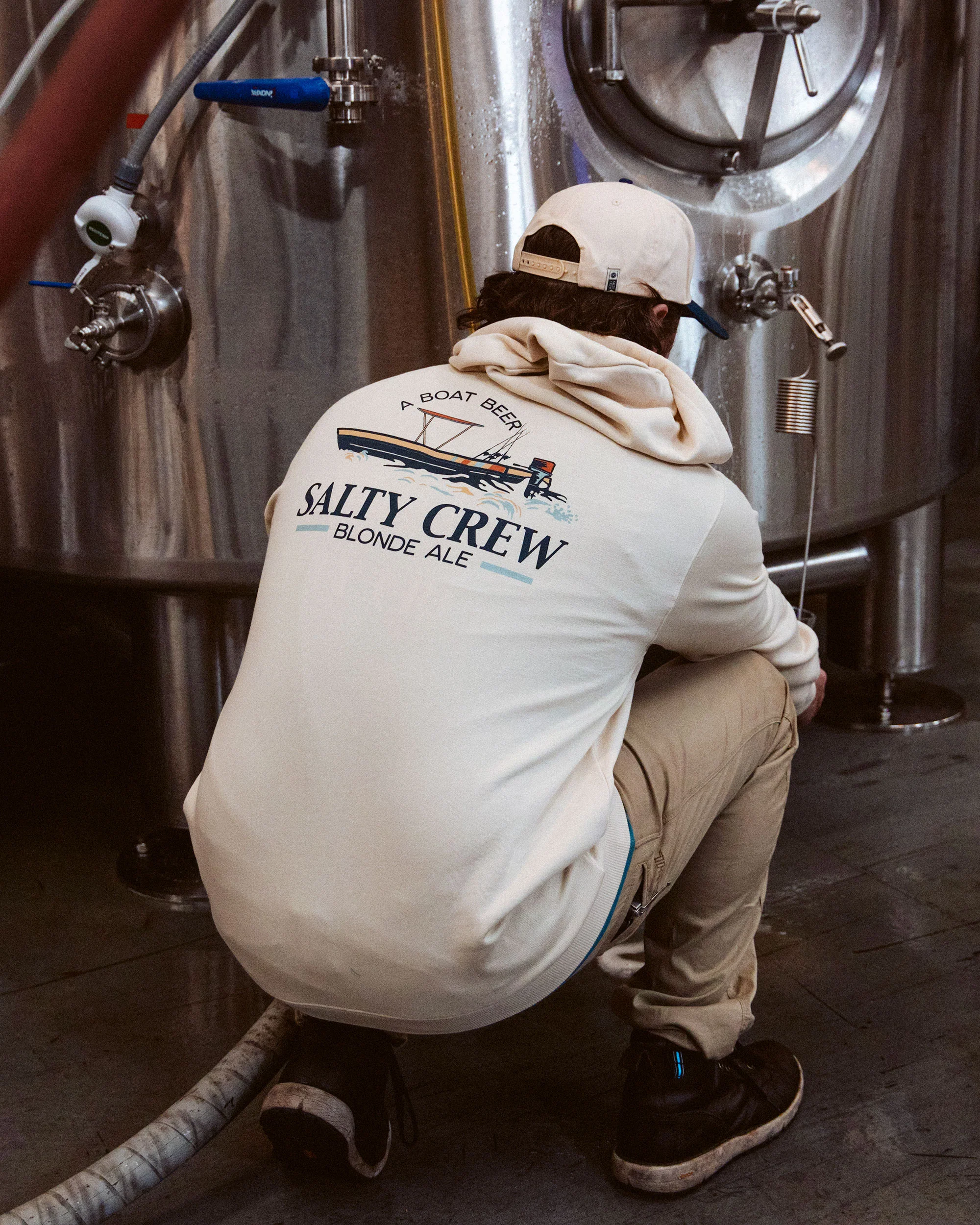 Salty Brew Fleece Hoodie - Bone - Image 3
