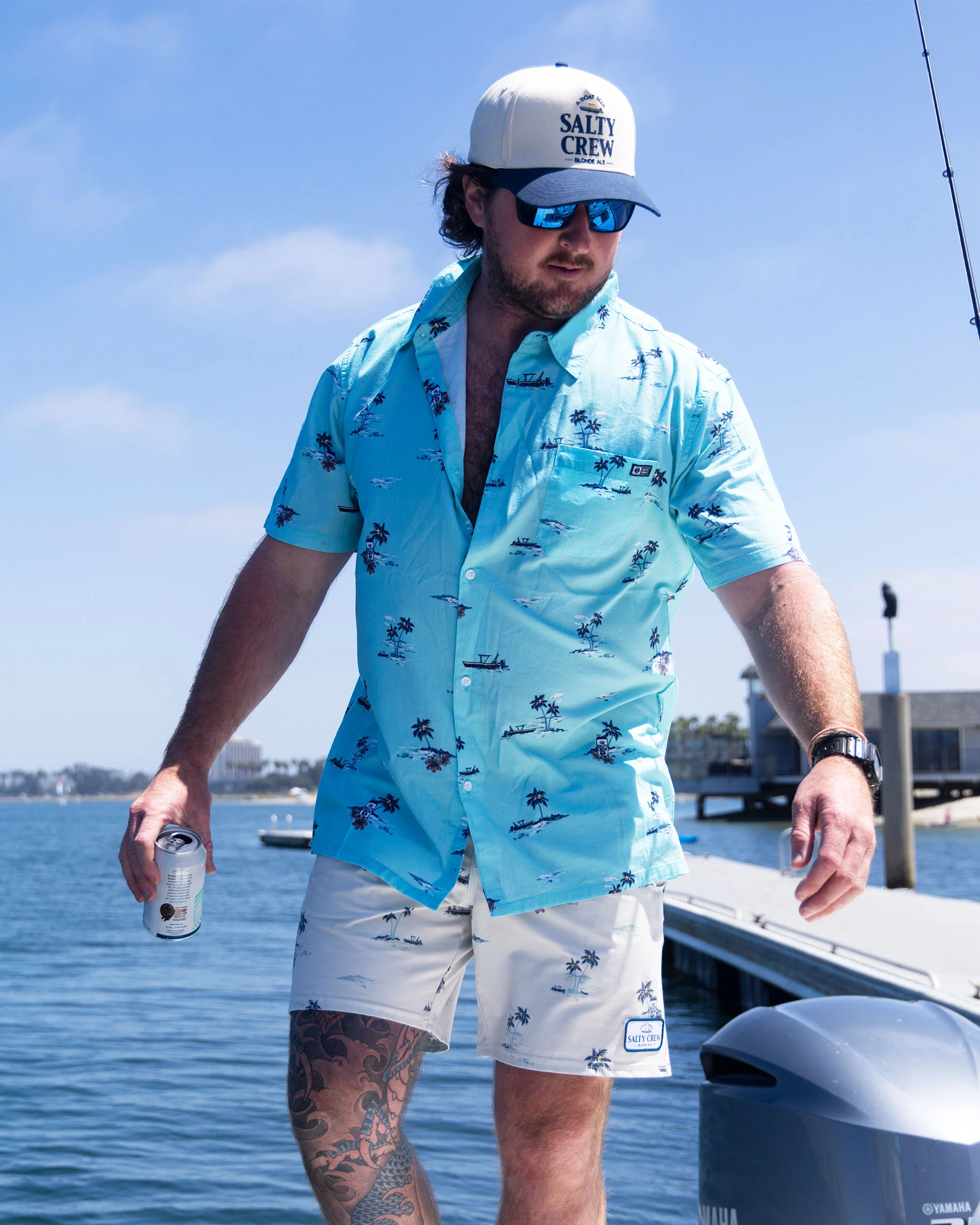 Salty Brew Button Up - Mackerel - Image 5