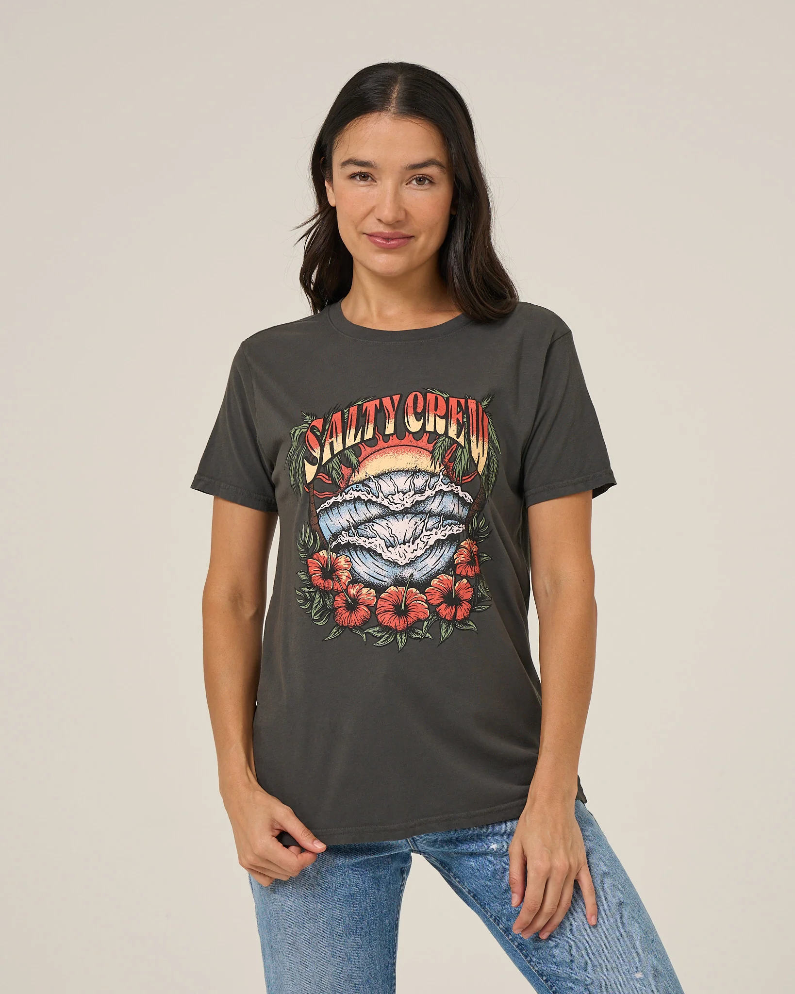 SC Tour Boyfriend Tee - Charcoal