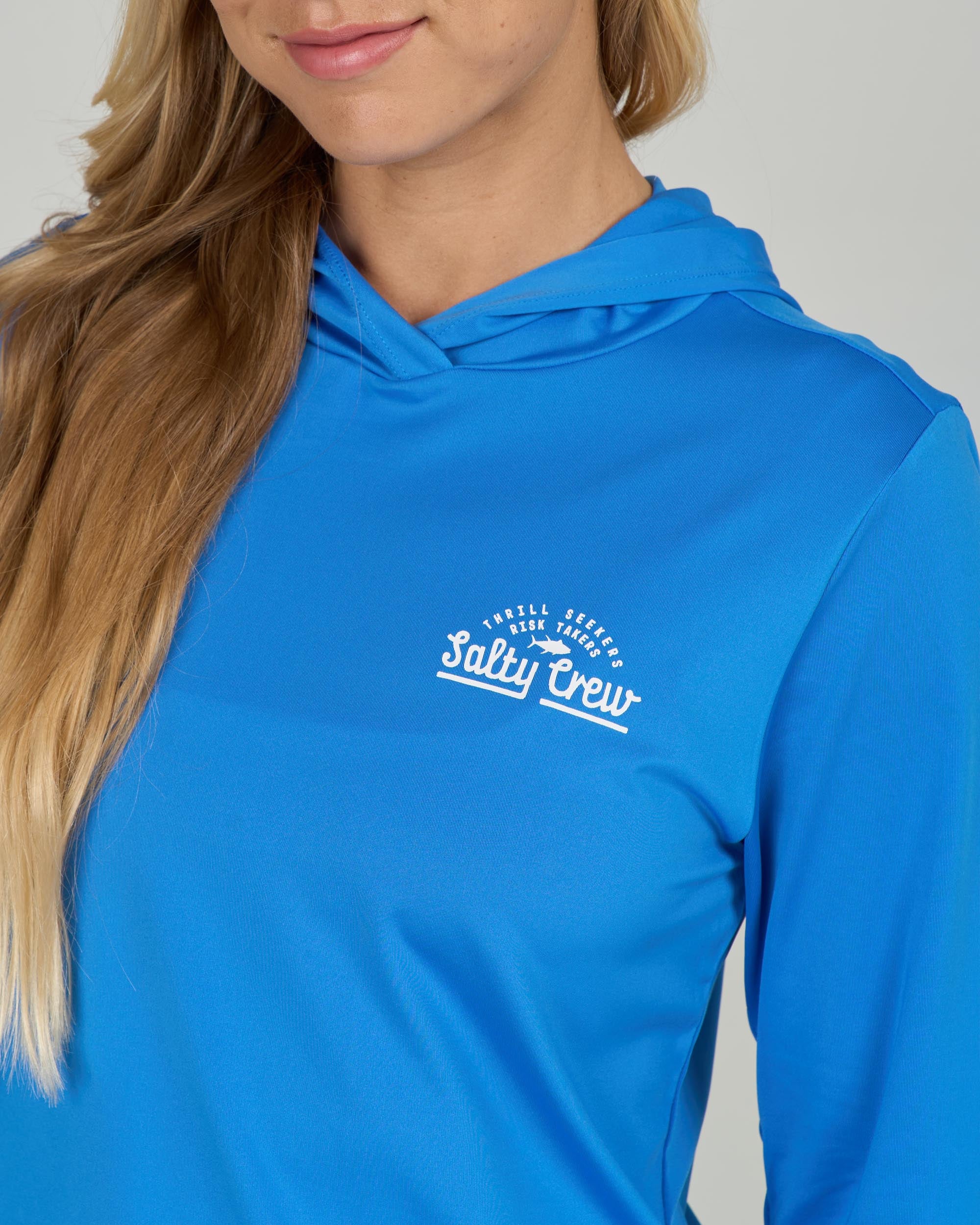 Scripted Hooded Sunshirt - Bold Blue - Image 3
