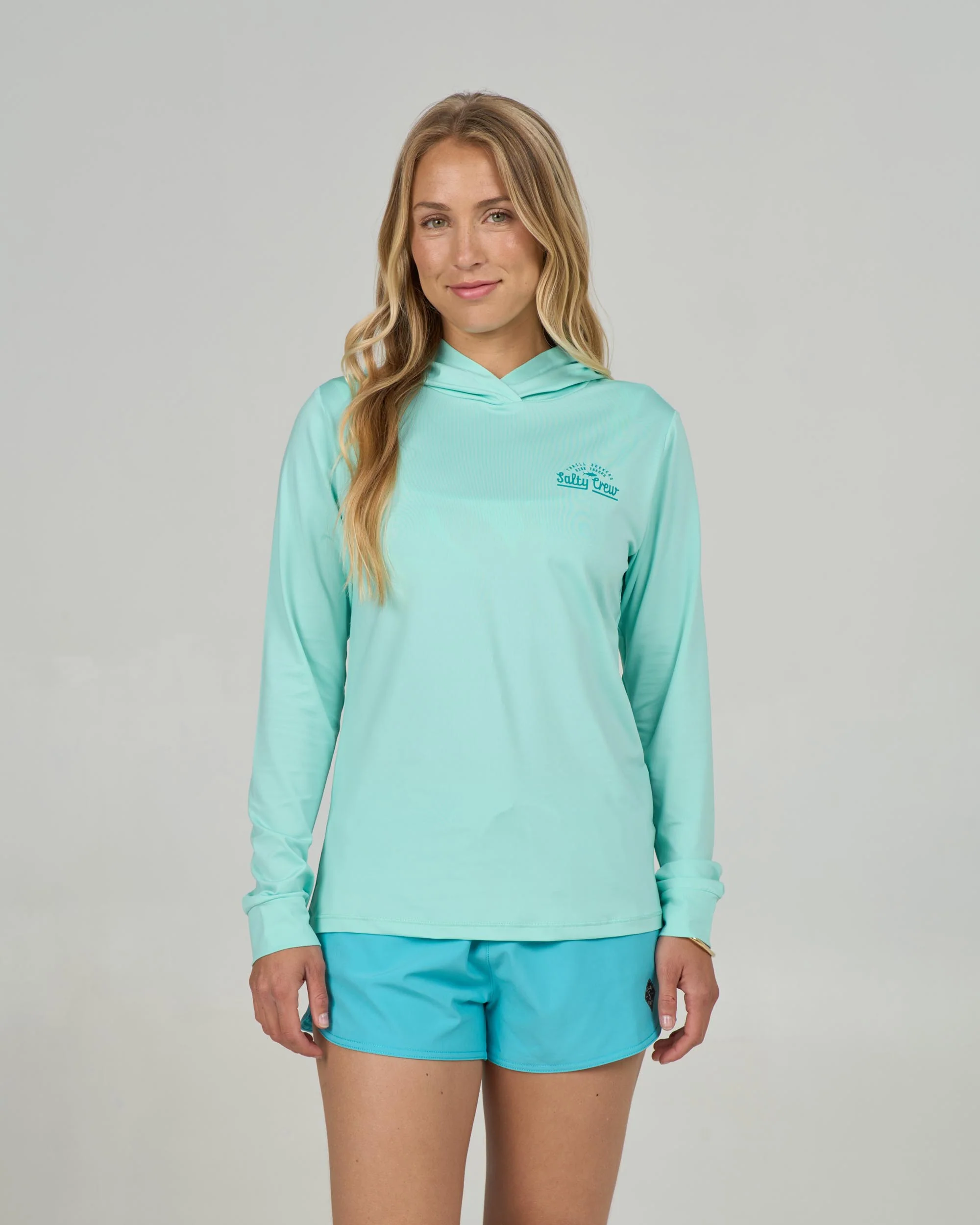 Scripted Hooded Sunshirt - Mint - Image 2