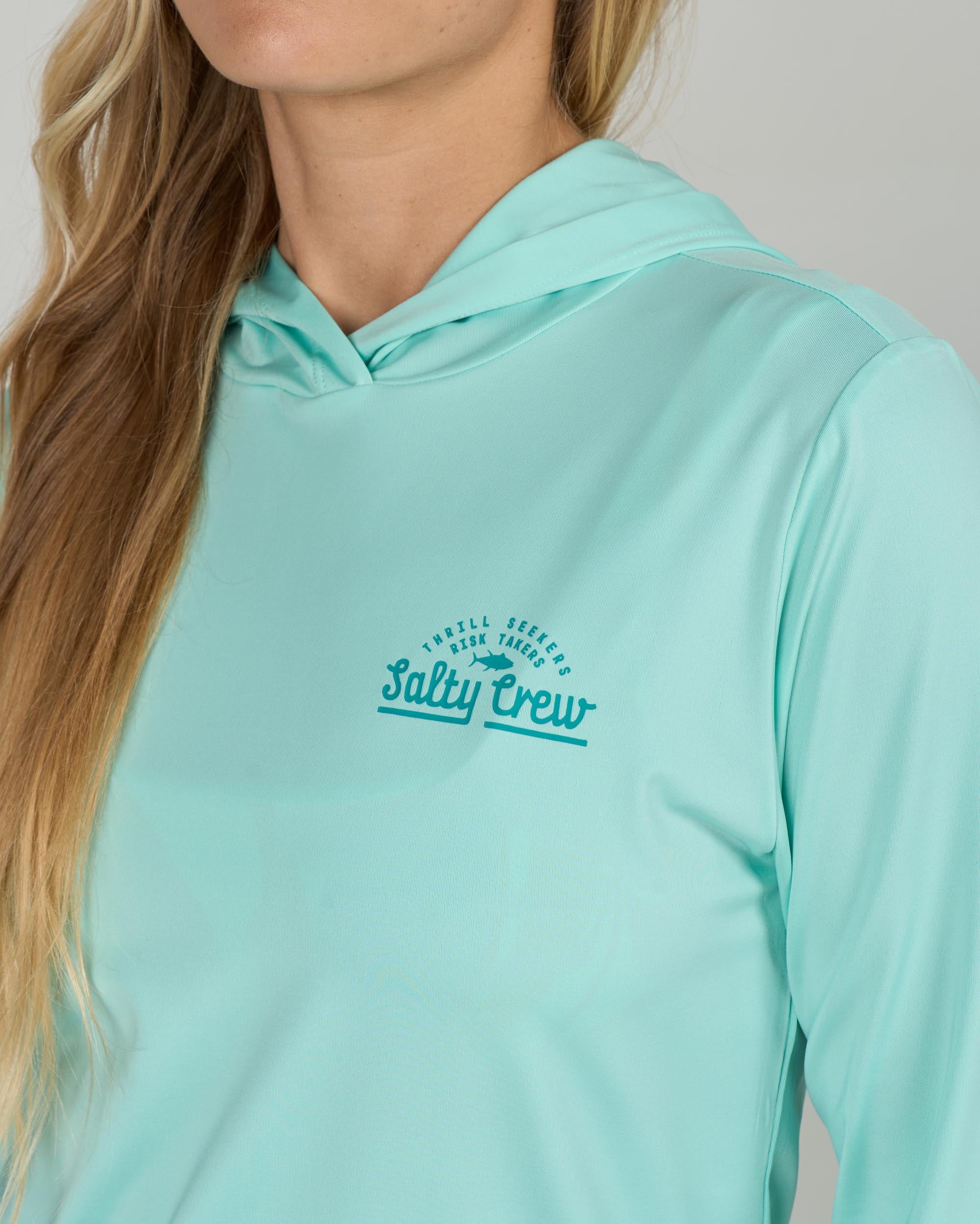 Scripted Hooded Sunshirt - Mint - Image 3