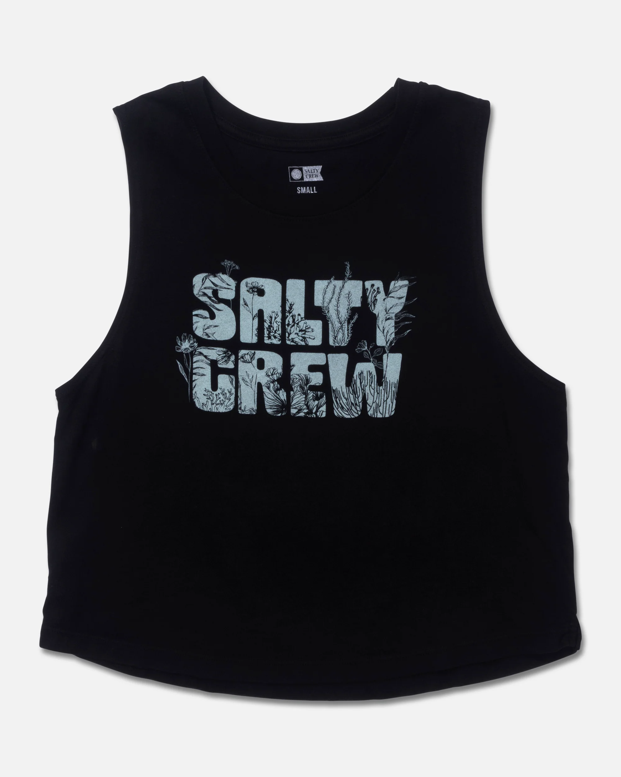Sea Life Cropped Tank - Black - Image 3