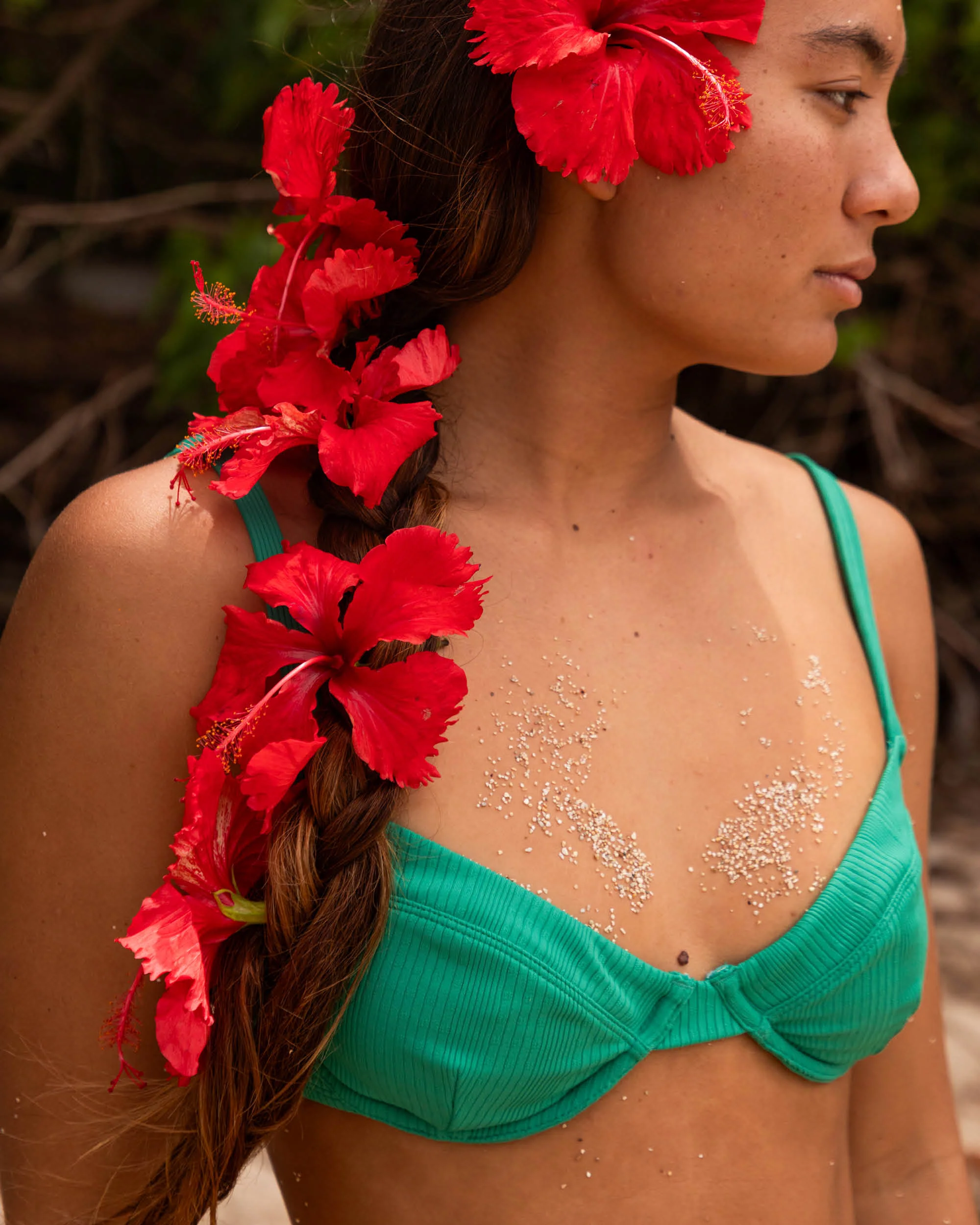 Seafarer Balcony Bikini Top - Kelly Green - Image 3