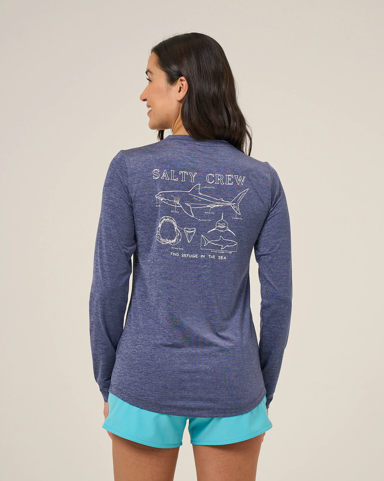Shark Anatomy Sunshirt - Bright Navy