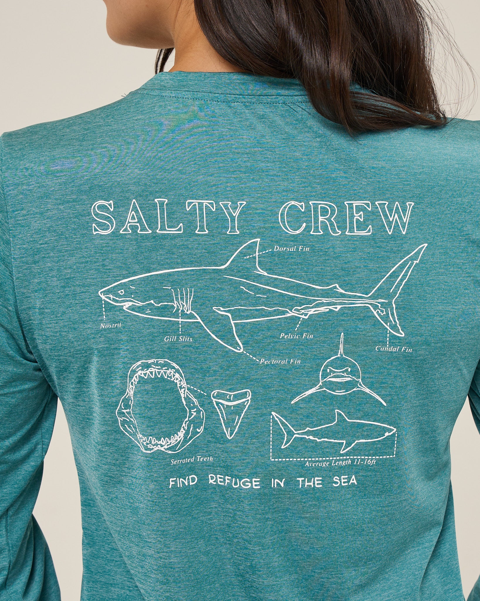 Shark Anatomy Sunshirt - Teal - Image 4
