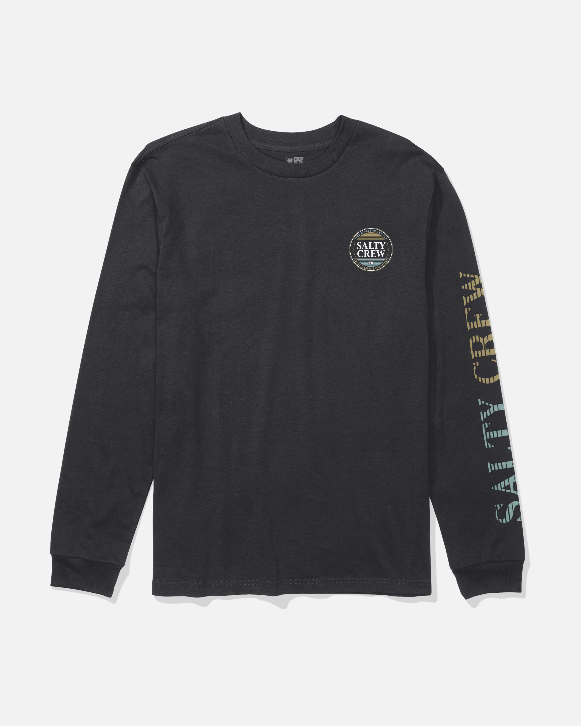 Simple Fade Long Sleeve Tee - Black - Image 2