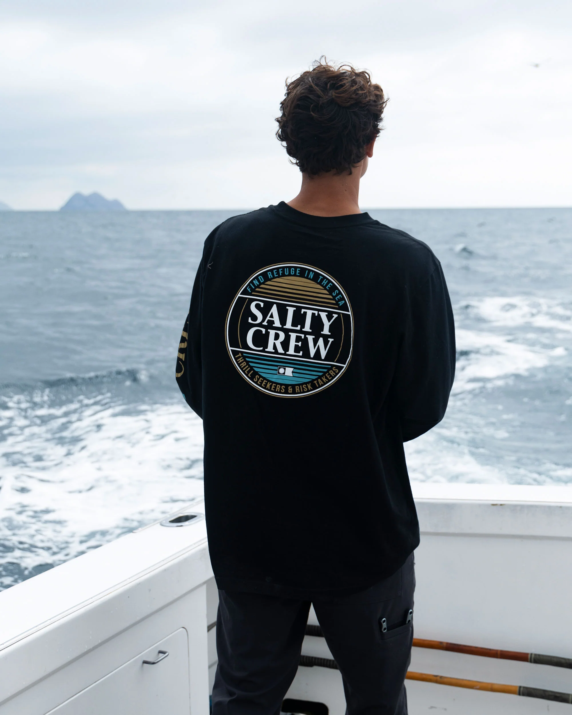 Simple Fade Long Sleeve Tee - Black - Image 3