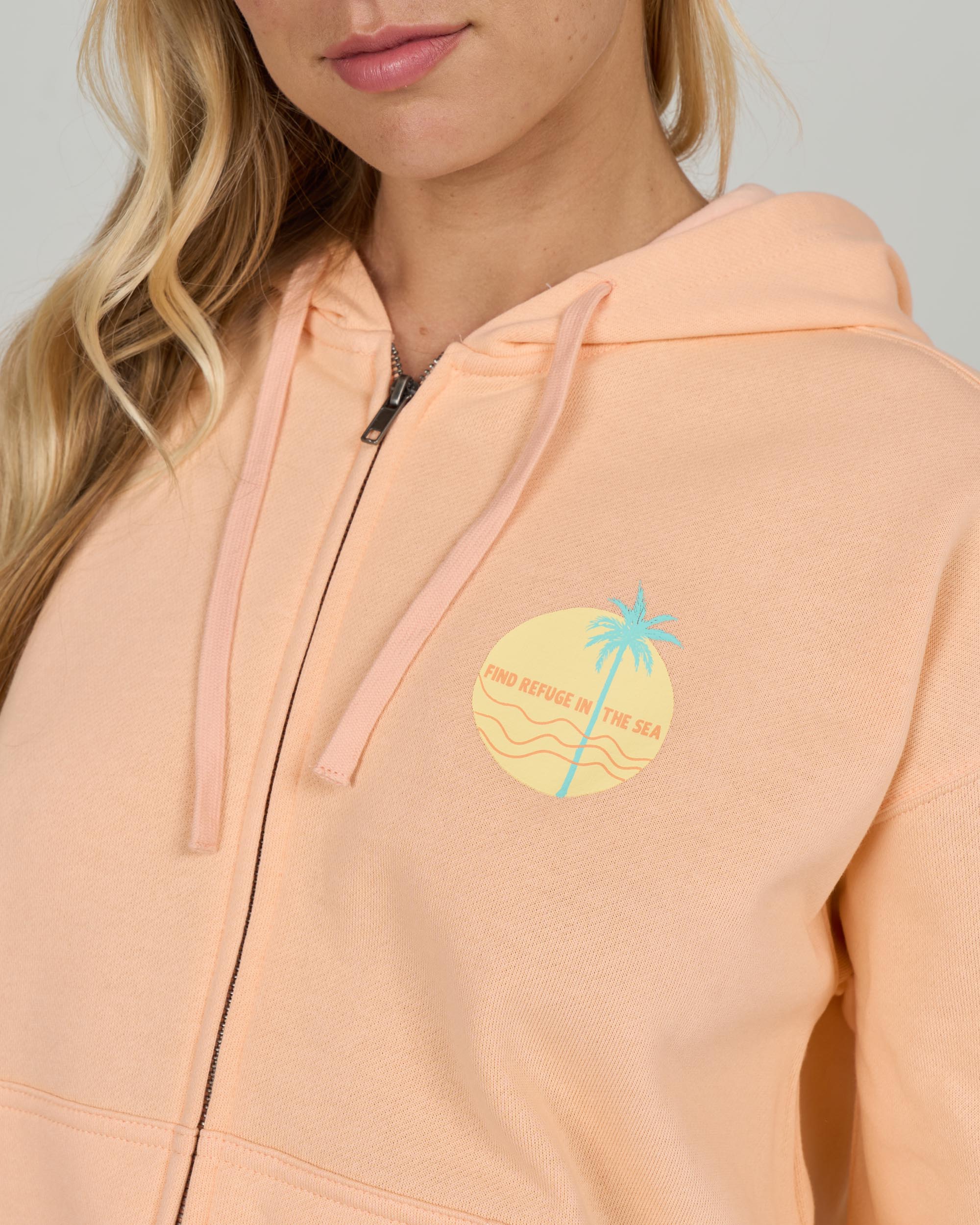 Simplicity Zip Hoody - Apricot - Image 3