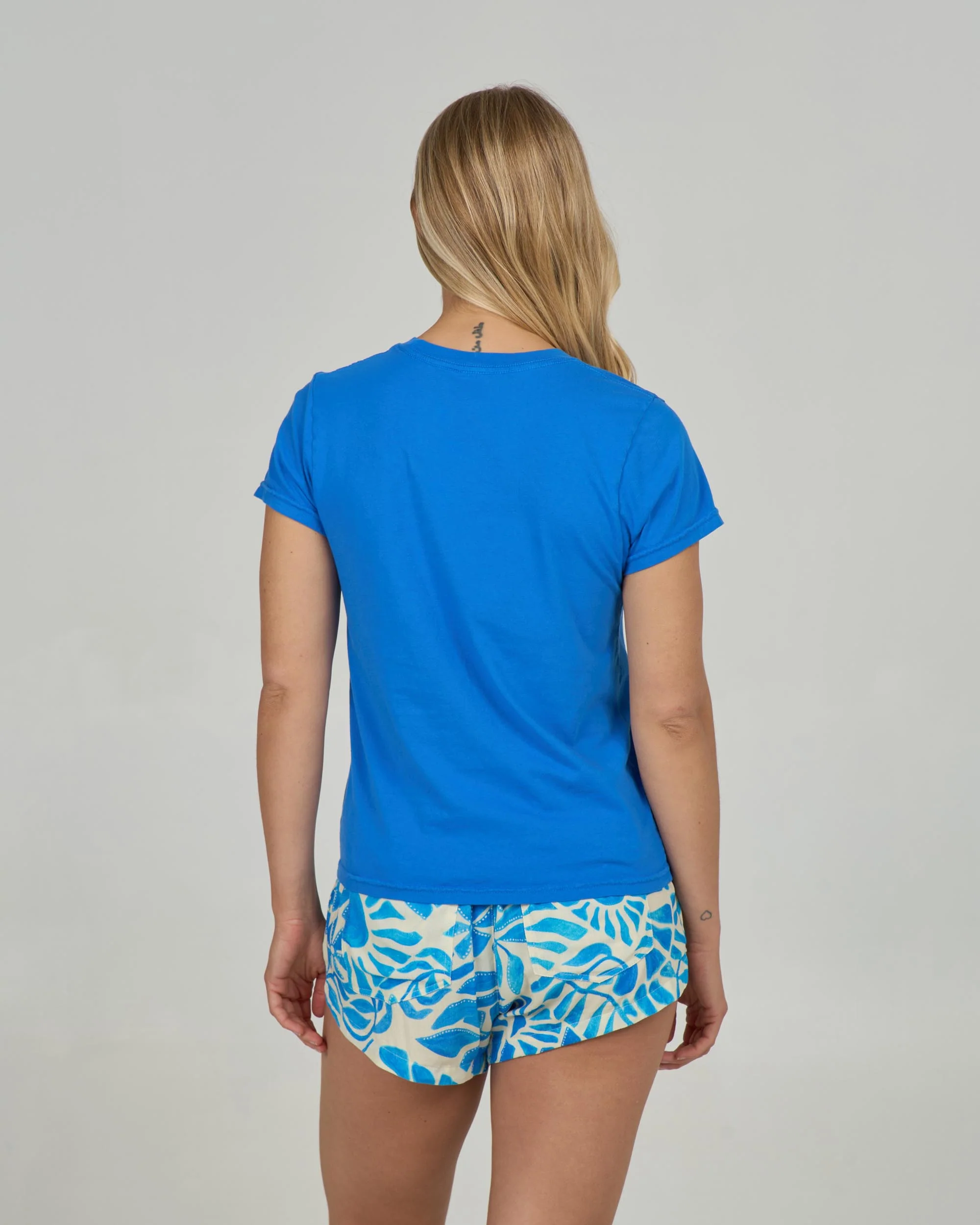 Stamped Modern Tee - Bold Blue - Image 2