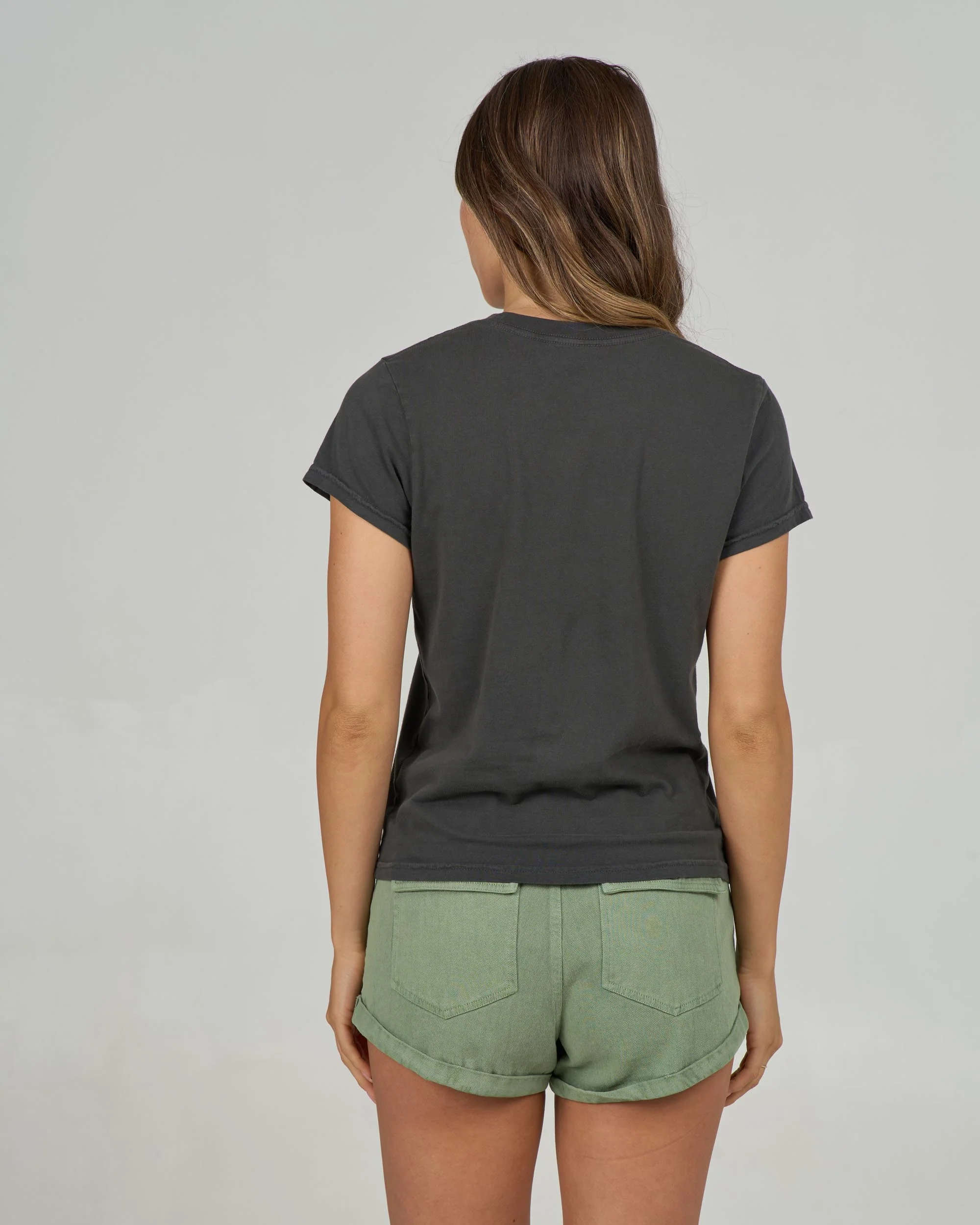 Stamped Modern Tee - Charcoal - Image 2