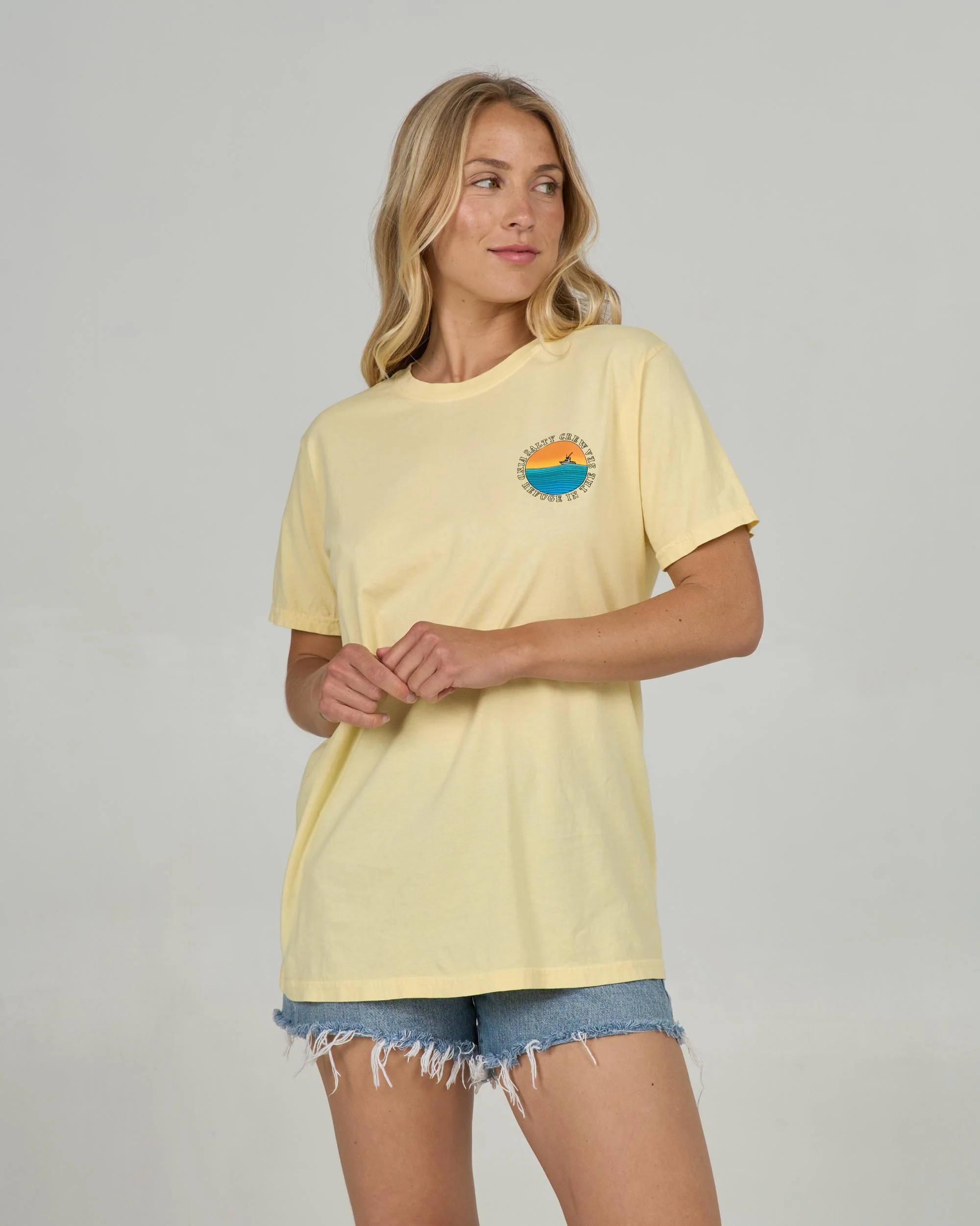 Sunset Boyfriend Tee - Sunshine - Image 2