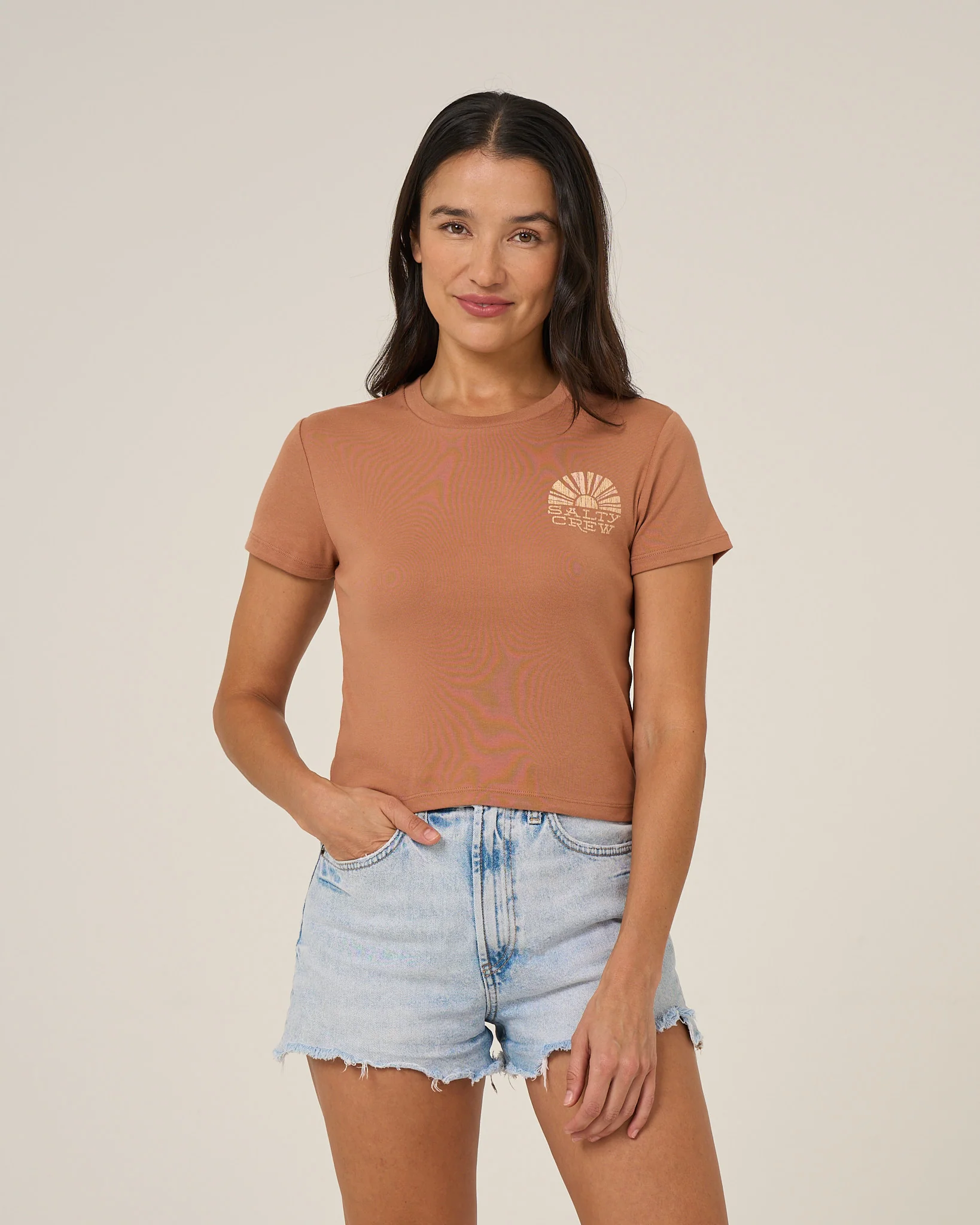 Sunshine Baby Tee - Mocha - Image 2