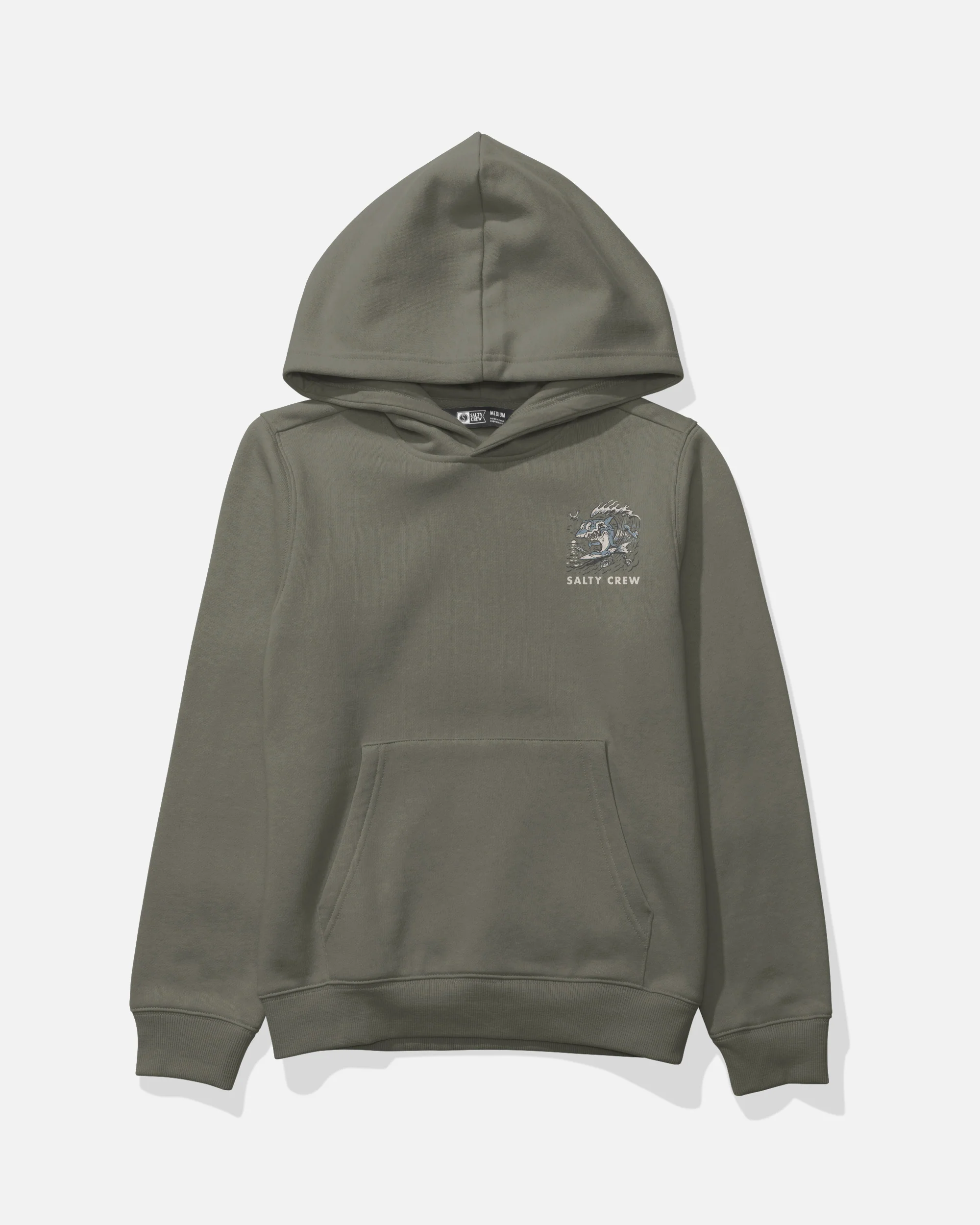 Surf Shark Boys Fleece - Dusty Olive - Image 2